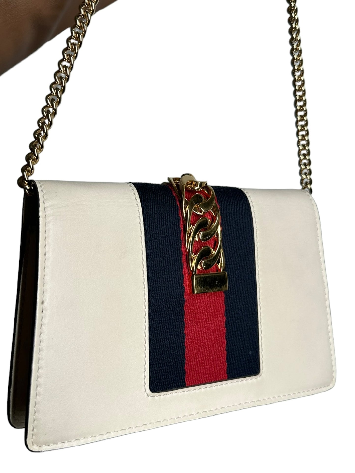 GUCCI - Bolso bandolera Super Mini Sylvie blanco