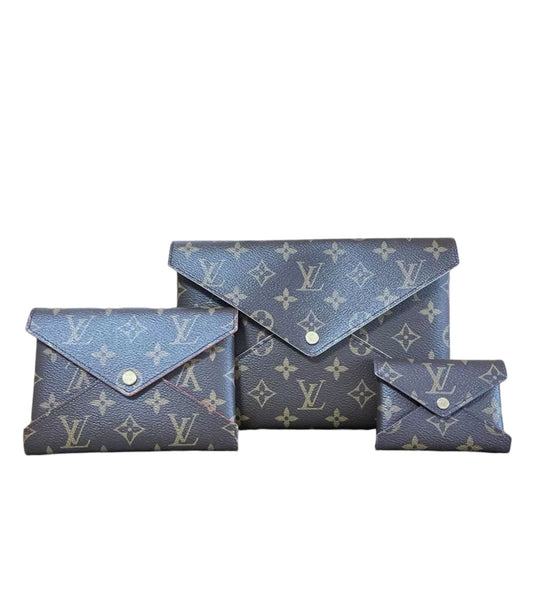 PRE-OWNED LV Monogram Canvas Pochette Kirigami Clutches