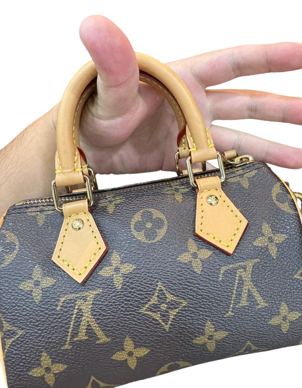 PRE-OWNED LV Monogram Vivienne Nano Speedy Crossbody Bag