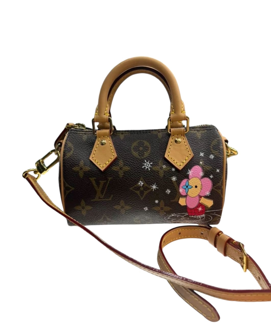 PRE-OWNED LV Monogram Vivienne Nano Speedy Crossbody Bag