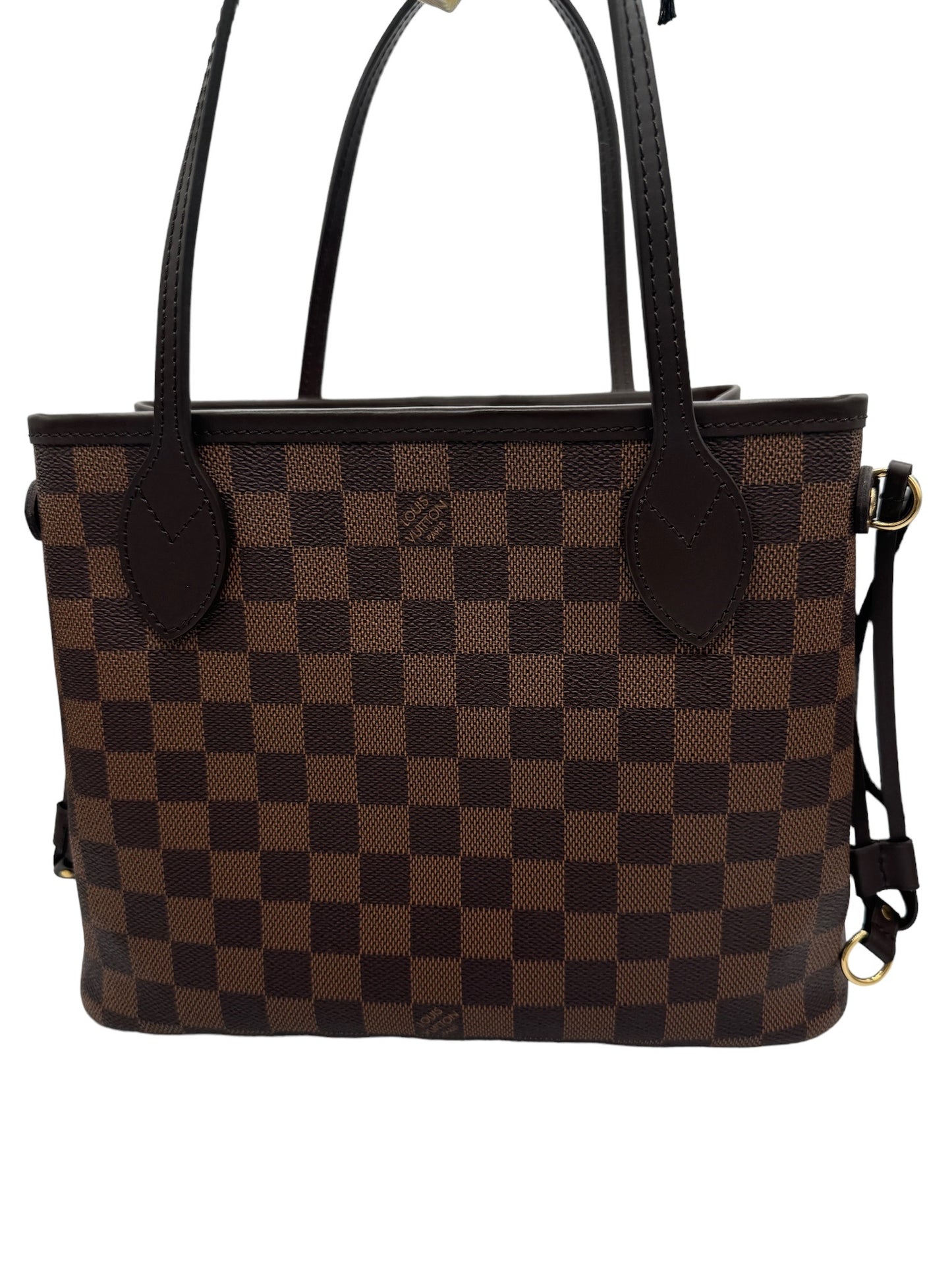 LOUIS VUITTON - Bolso de hombro Neverfull PM de lona Damier Ebene