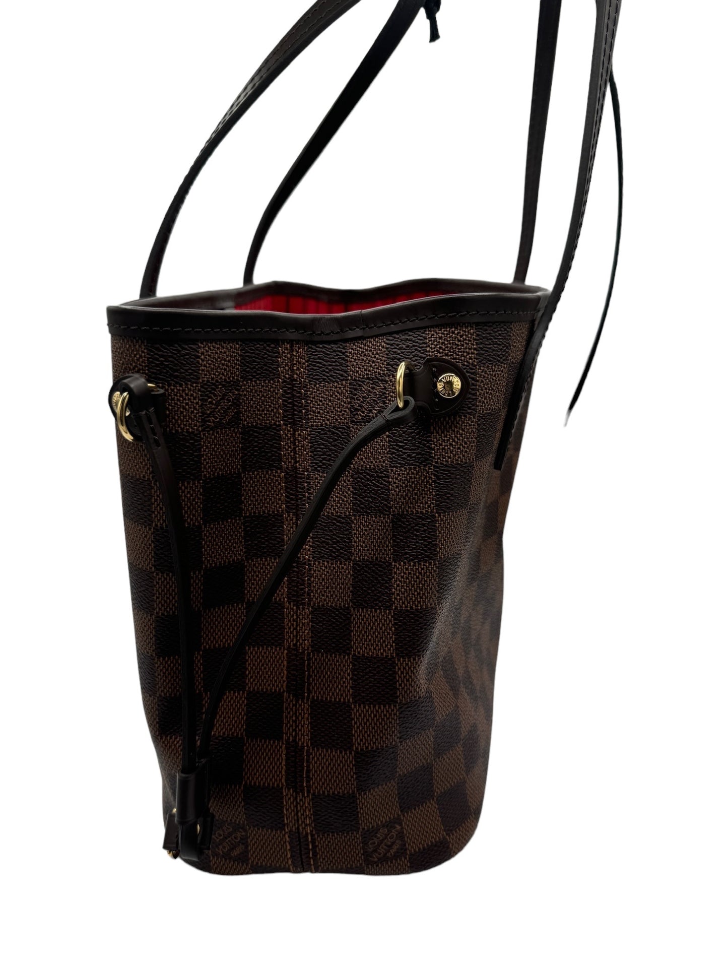 LOUIS VUITTON - Bolso de hombro Neverfull PM de lona Damier Ebene