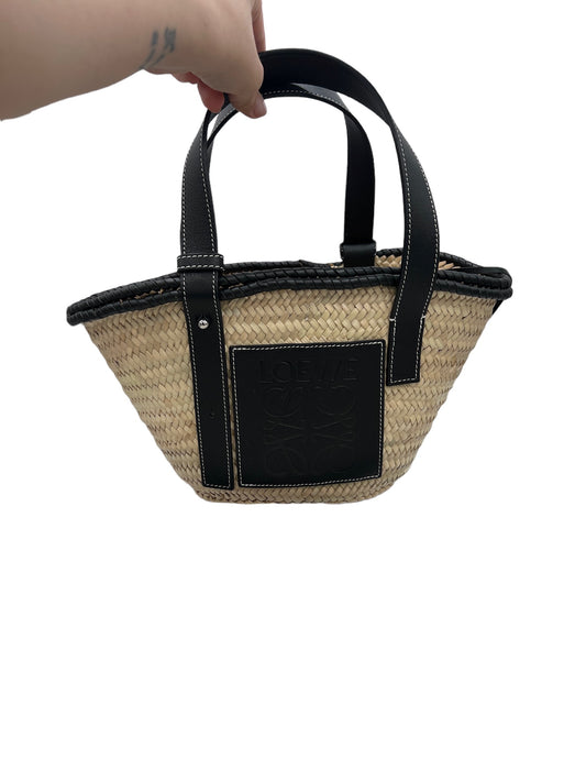 LOEWE - Straw Leather Basket Tote Bag