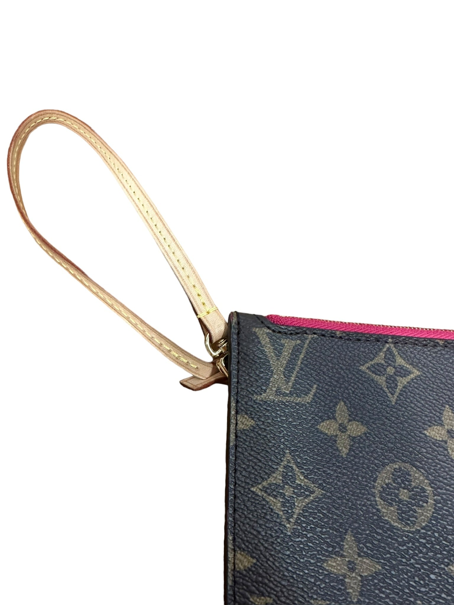 LOUIS VUITTON - Pochette Neverfull PM de lona con monograma