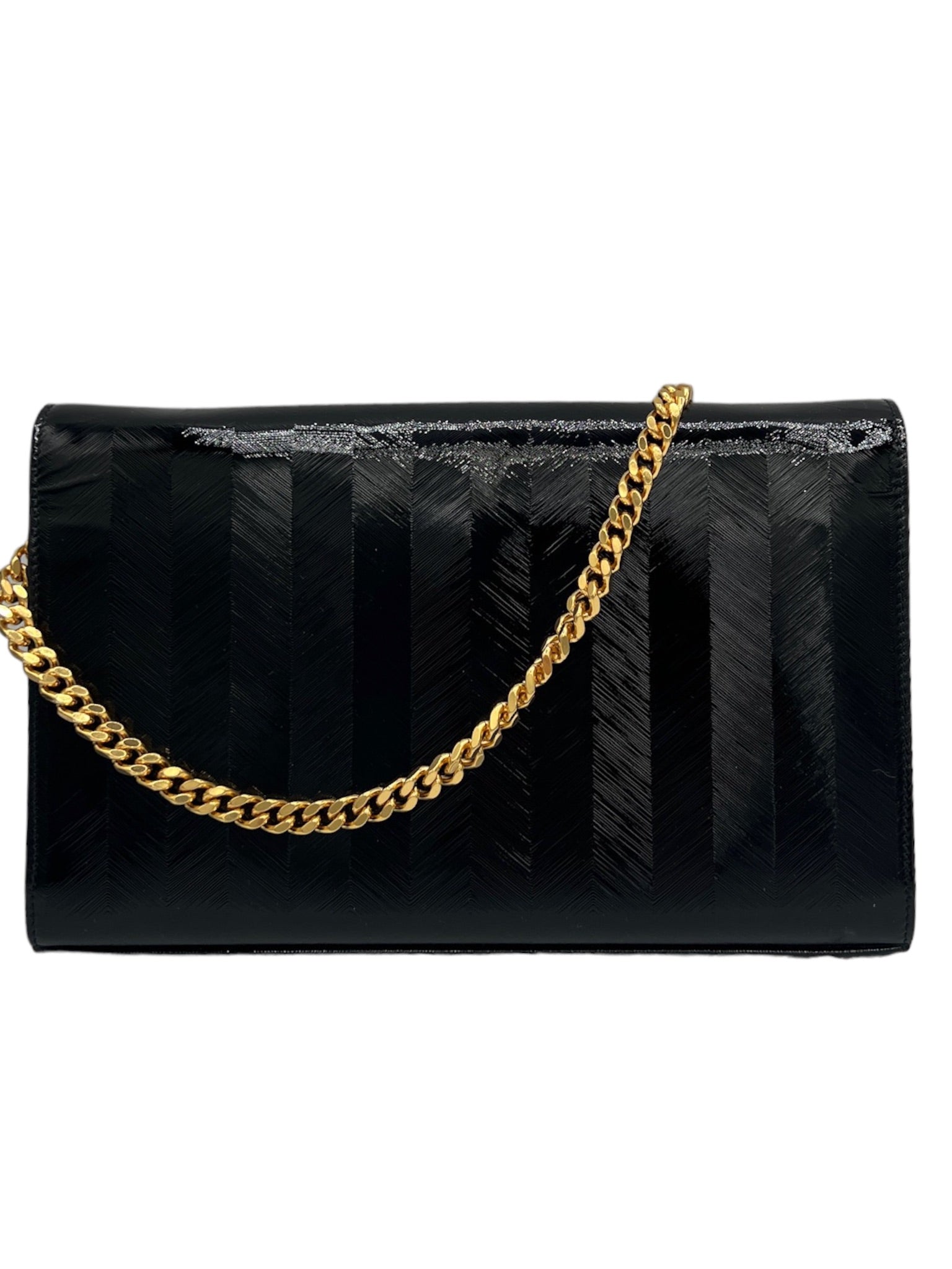 SAINT LAURENT - Monogramme Patent Chain Wallet Bag