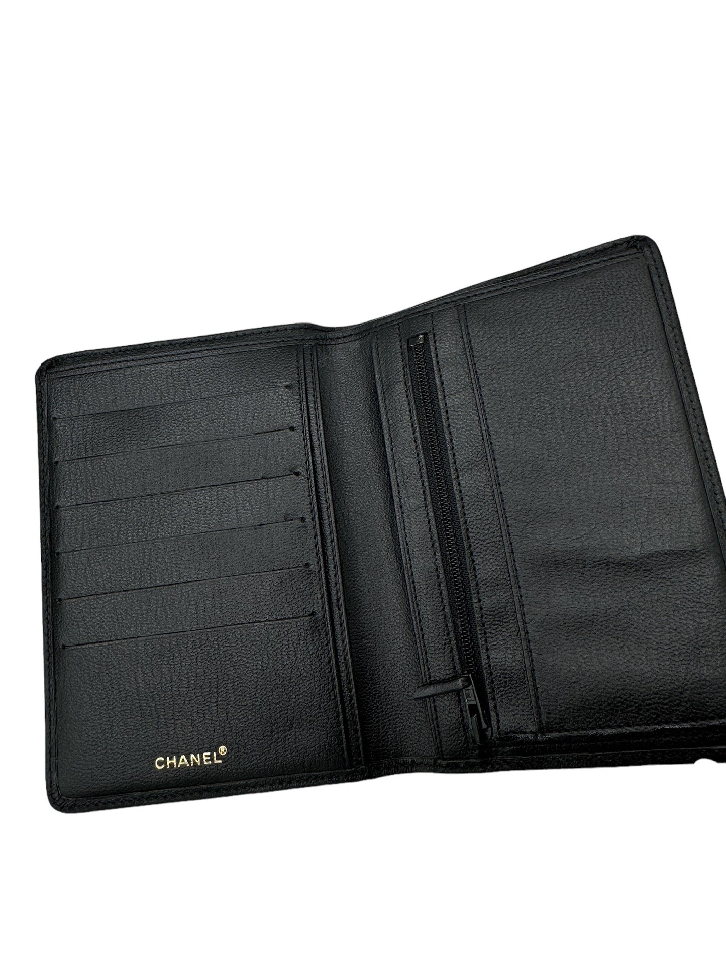 CHANEL - Coco Bifold Wallet Black Leather