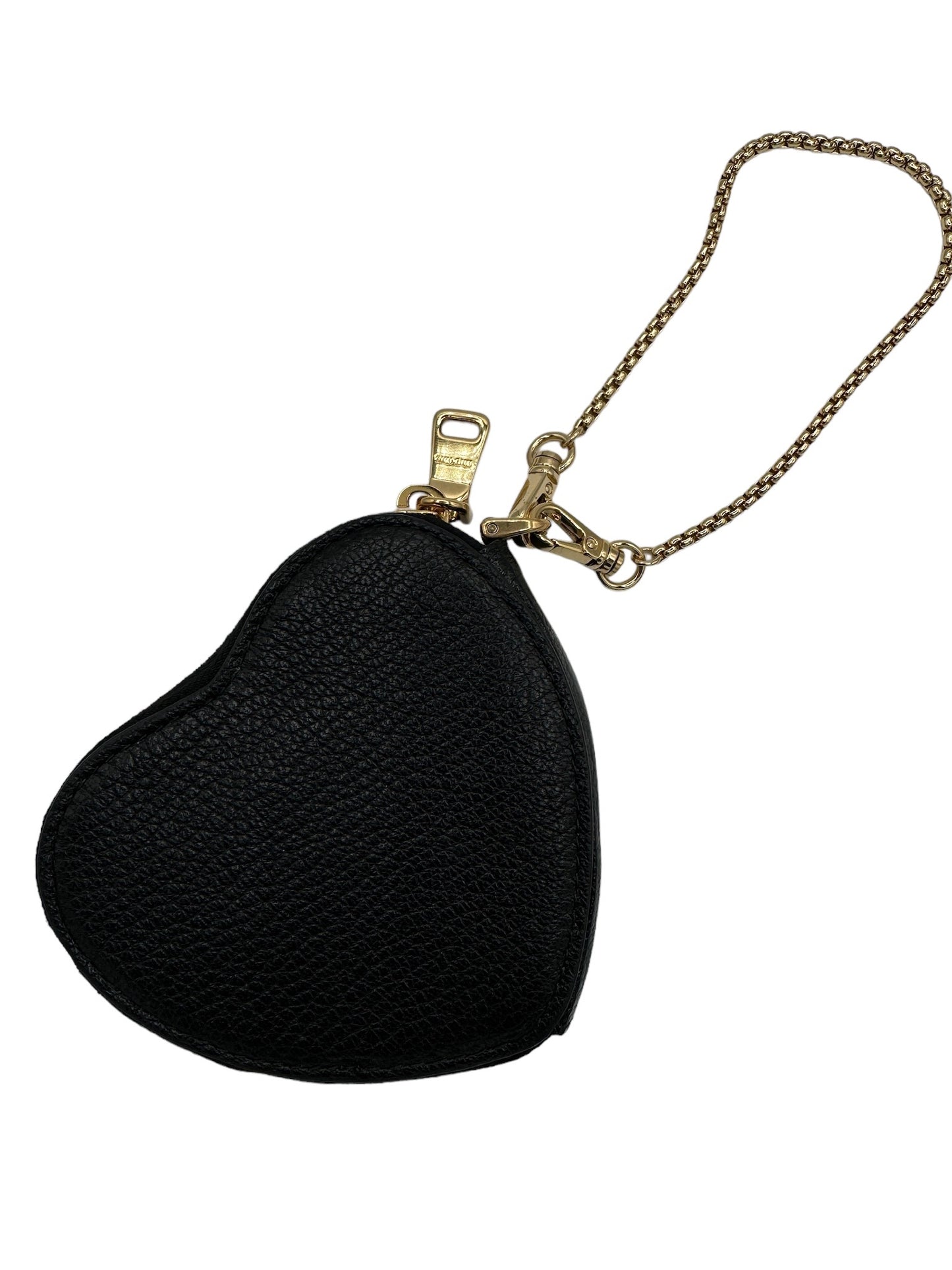 MIU MIU - Coin Case Black Leather Charm