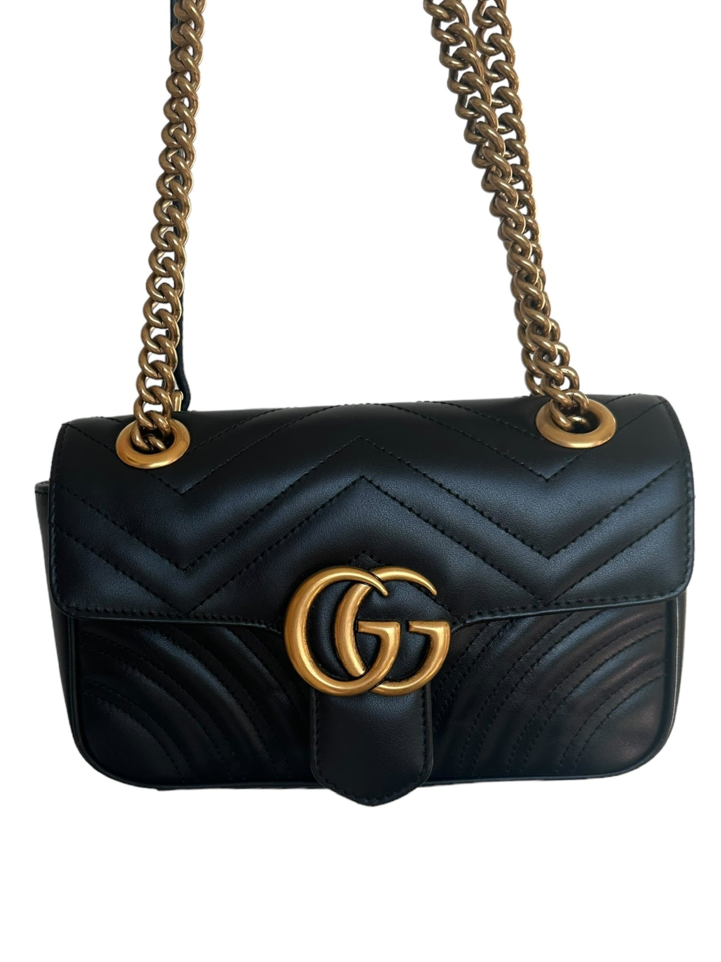 GUCCI - GG Black Matelasse Marmont