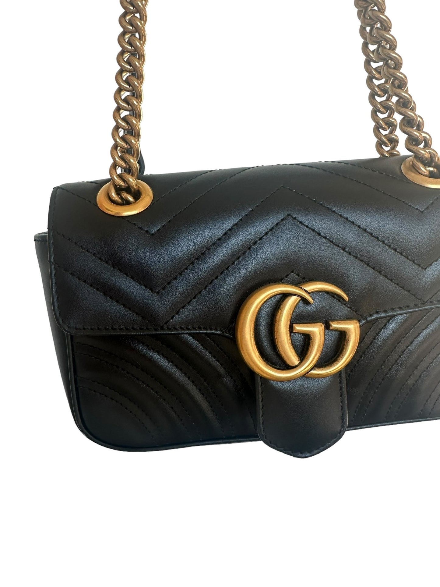 GUCCI - GG Black Matelasse Marmont