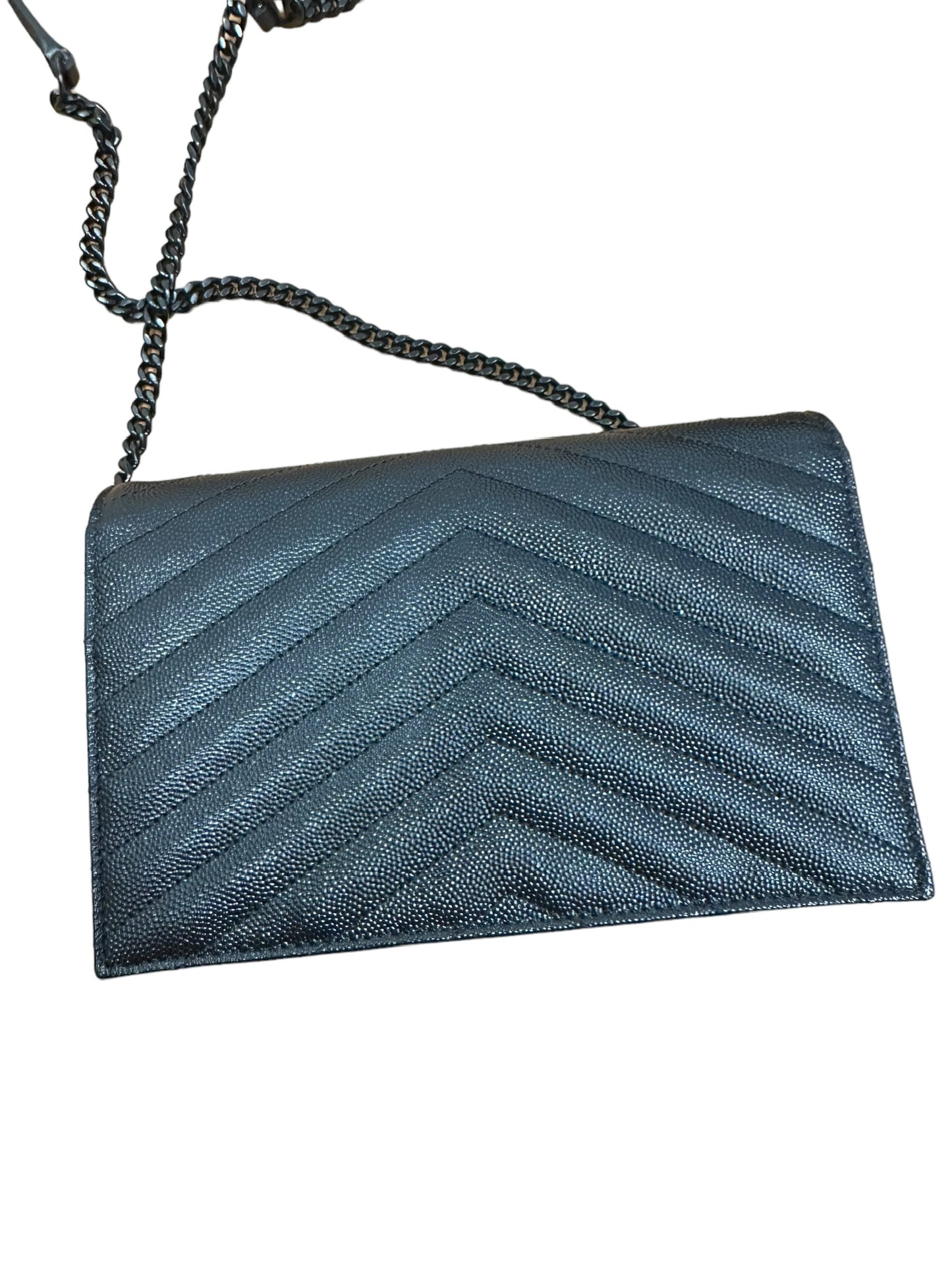 SAINT LAURENT - Black Grain De Poudre Cassandre Envelope