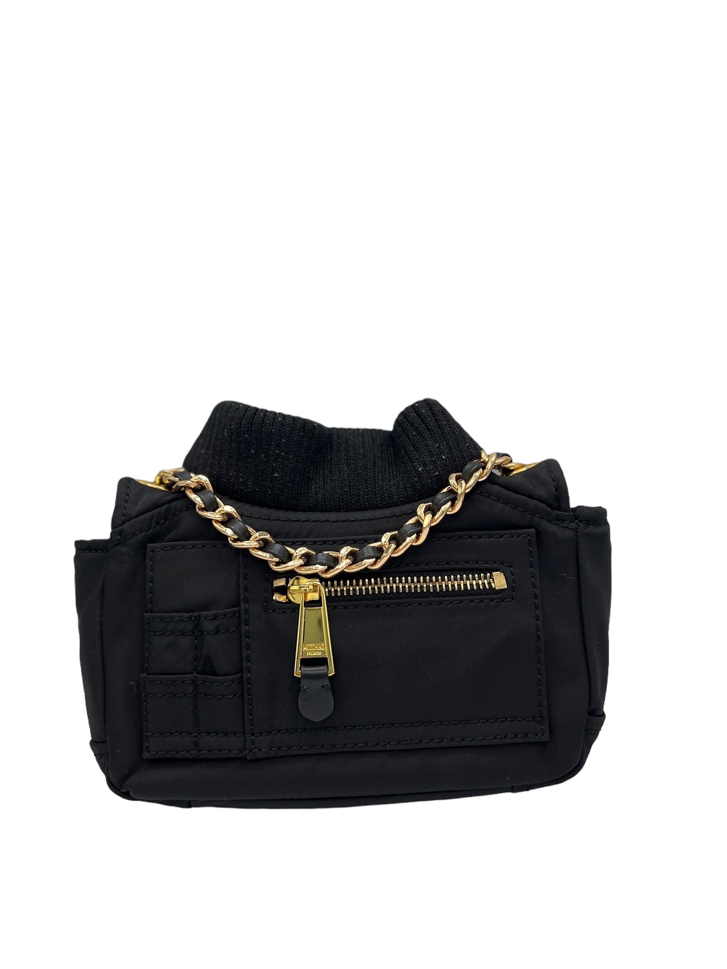 MOSCHINO - Black Nylon Shoulder Bag