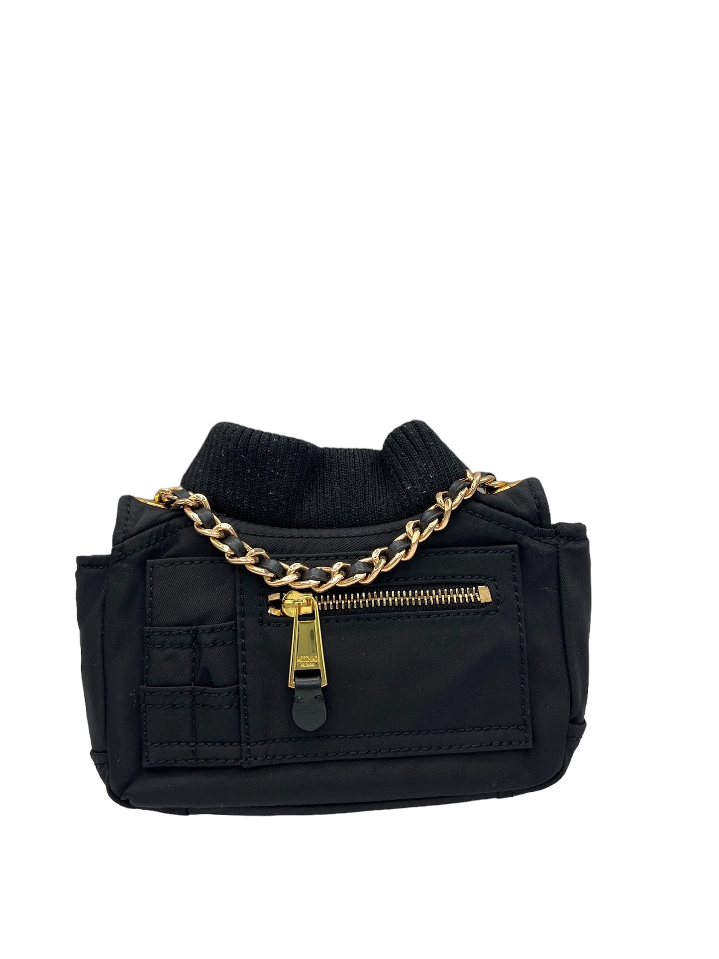 MOSCHINO - Black Nylon Shoulder Bag