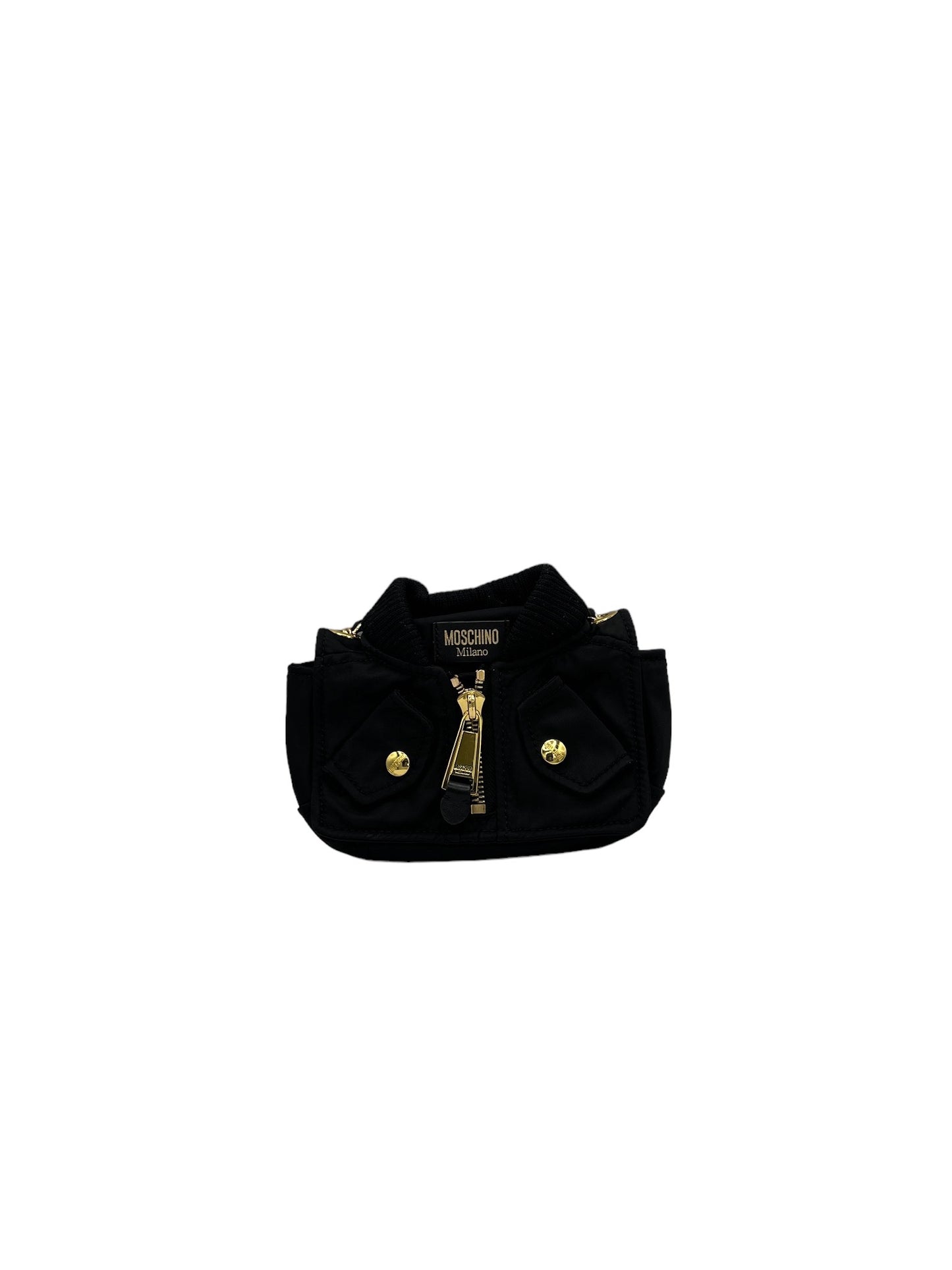 MOSCHINO - Black Nylon Shoulder Bag