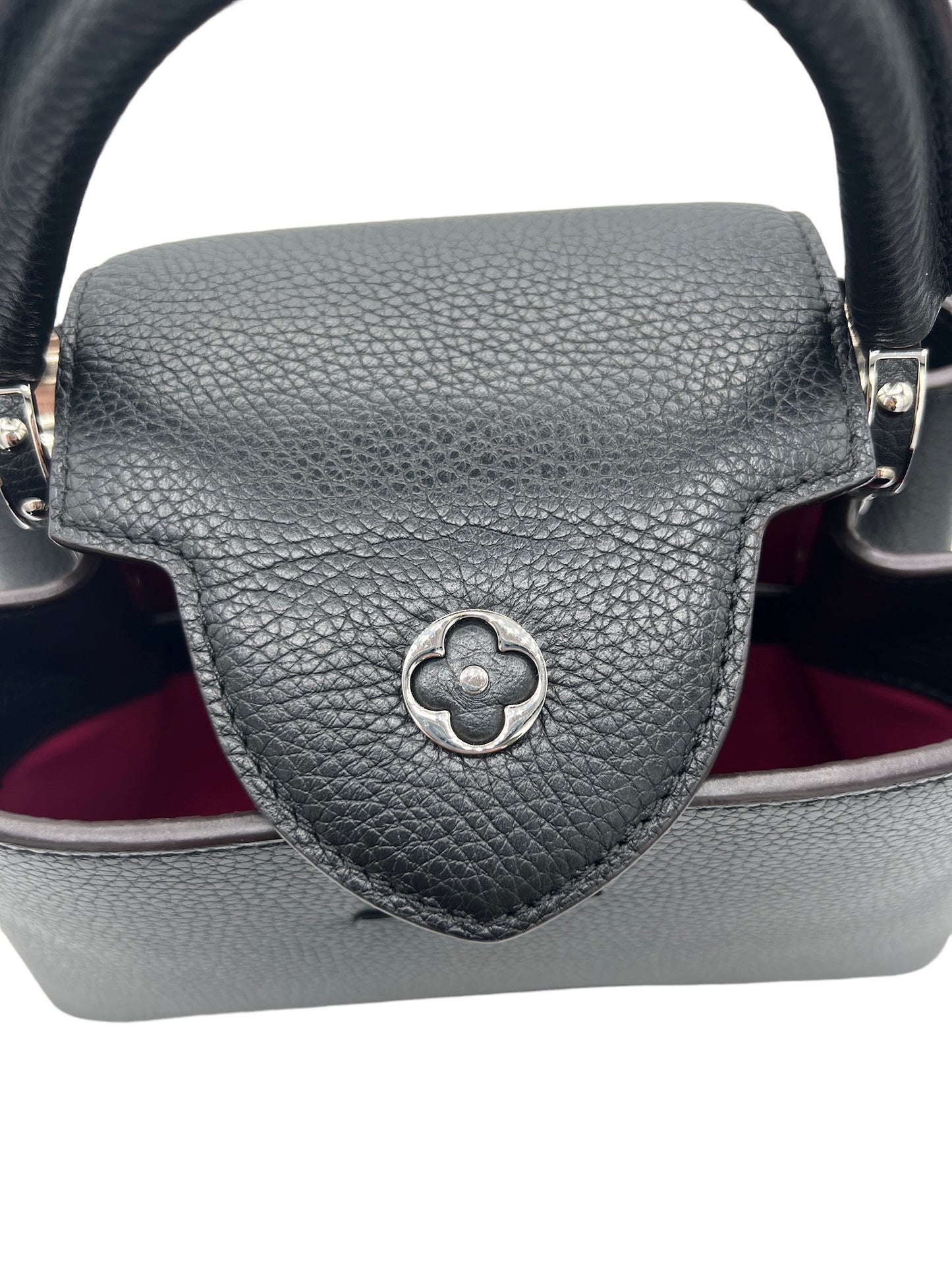 LOUIS VUITTON - Noir Taurillon Leather BB Capucines Handbag