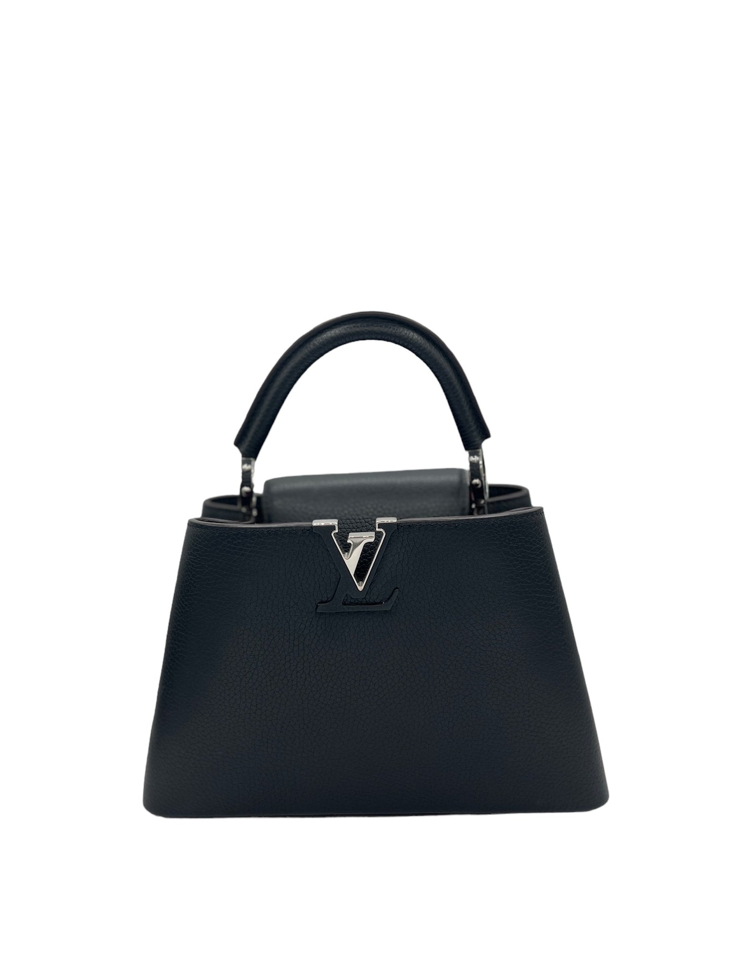 LOUIS VUITTON - Noir Taurillon Leather BB Capucines Handbag