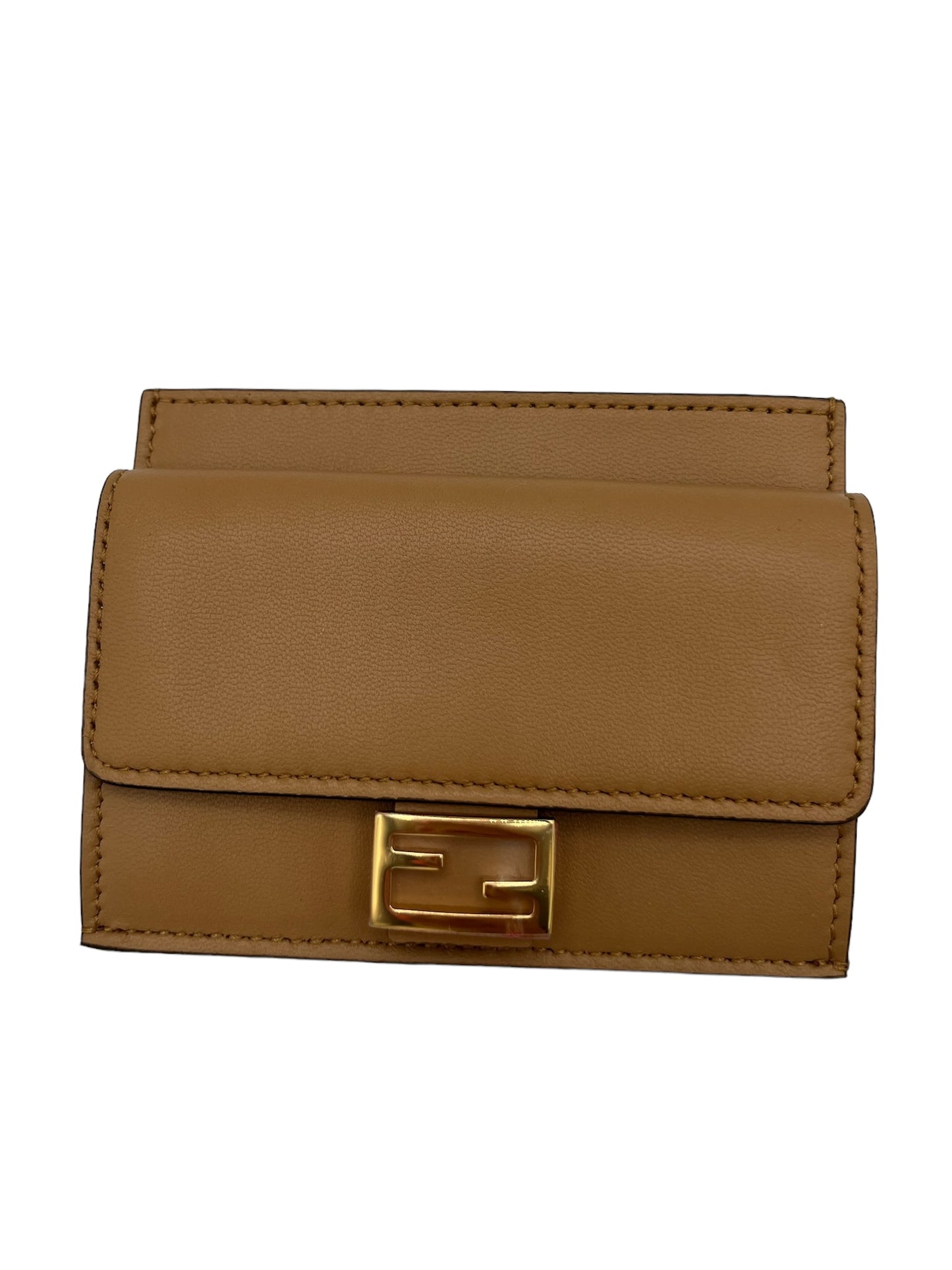 FENDI - Baguette Dark Beige Card Holder Nappa Leather