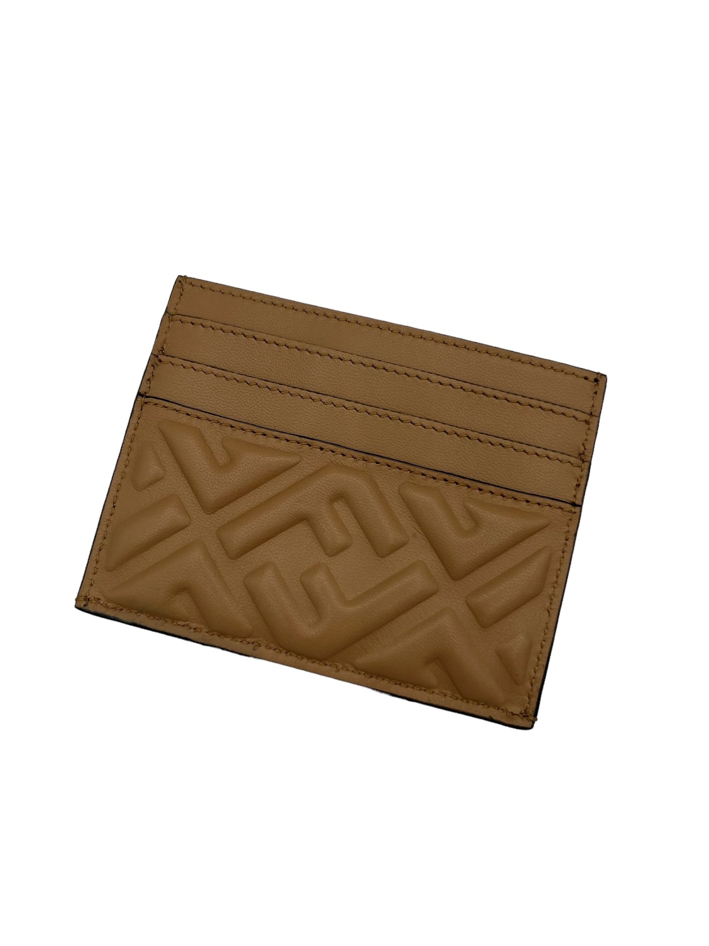 FENDI - Baguette Dark Beige Card Holder Nappa Leather