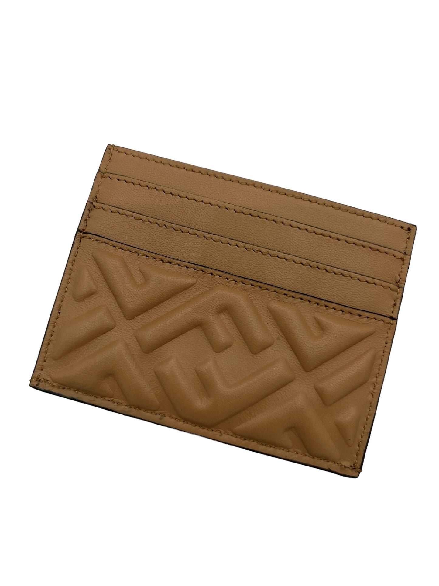 FENDI - Baguette Dark Beige Card Holder Nappa Leather