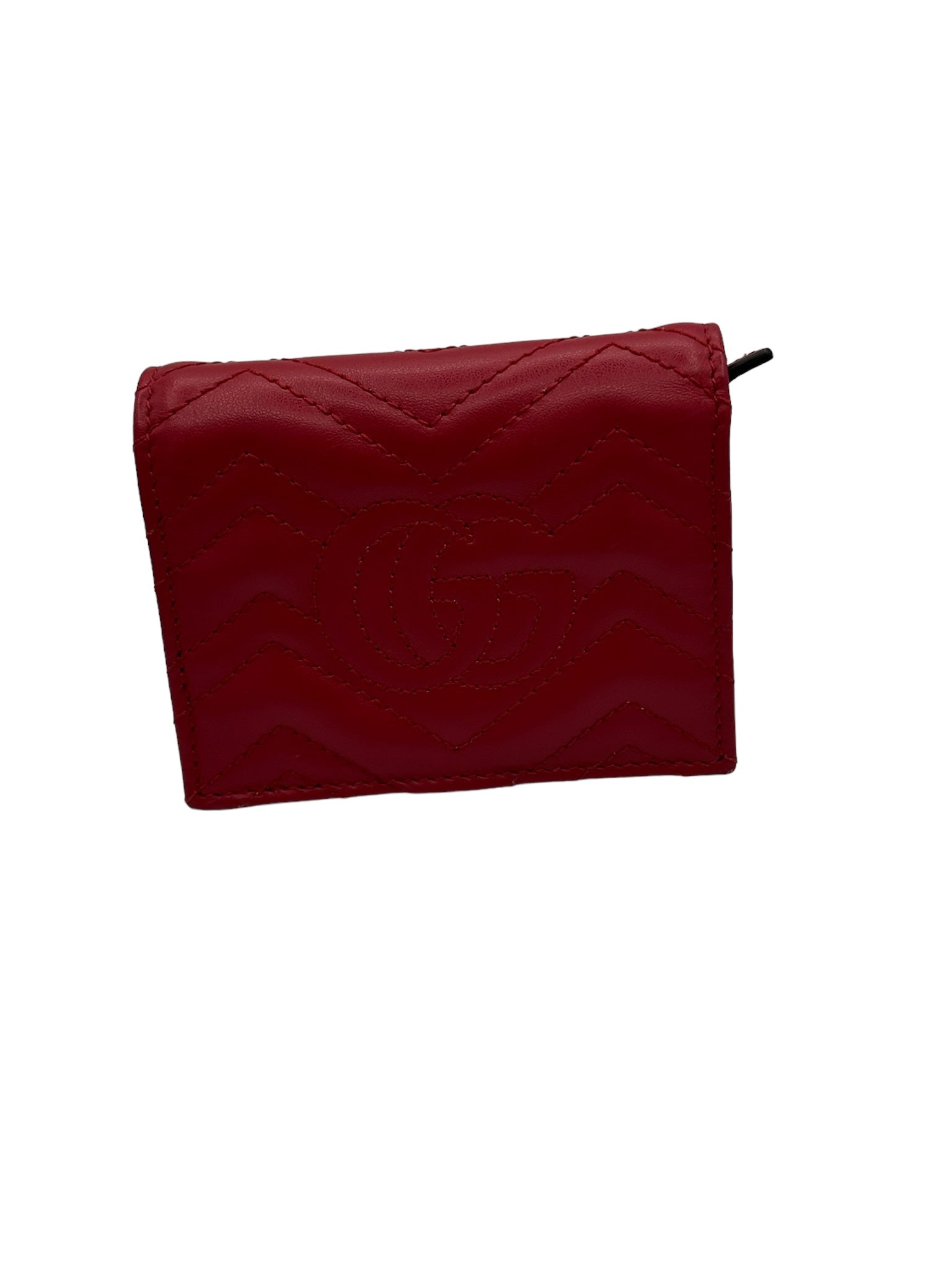 GUCCI - Cartera con tarjetero Marmont en color rojo