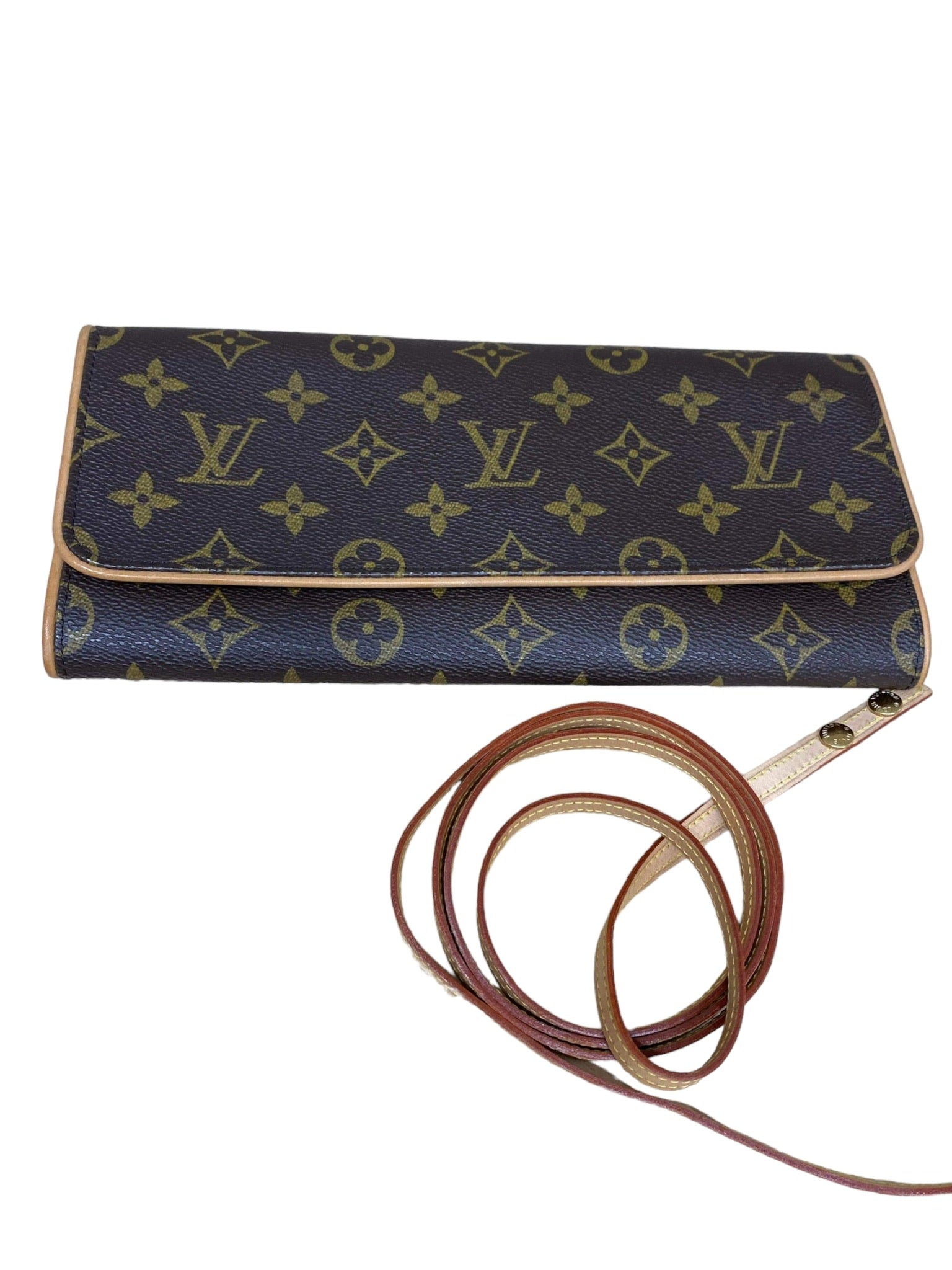 LOUIS VUITTON - Pochette doble con monograma