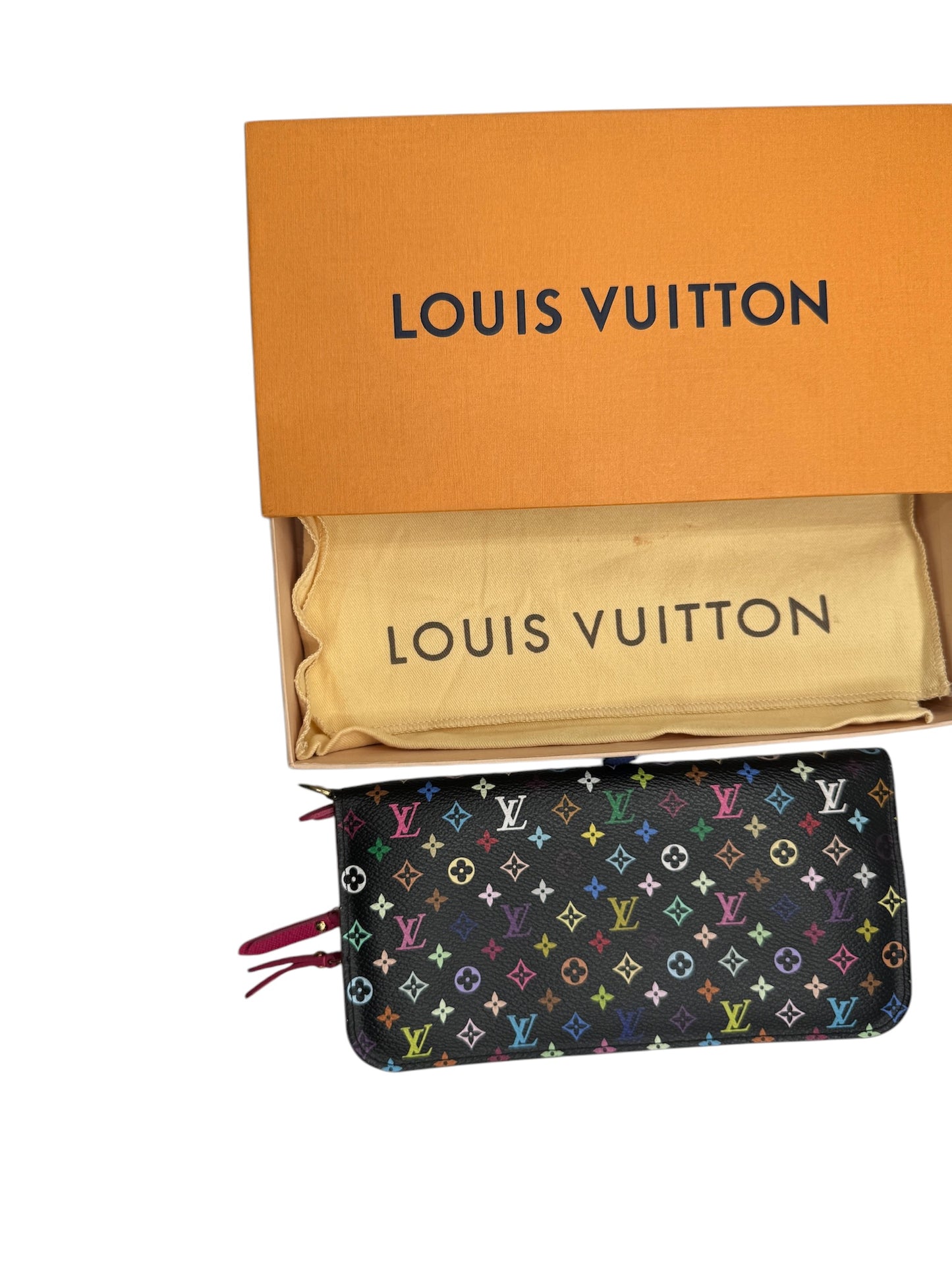 PRE-OWNED LV Black Multicolor Canvas Insolite Wallet