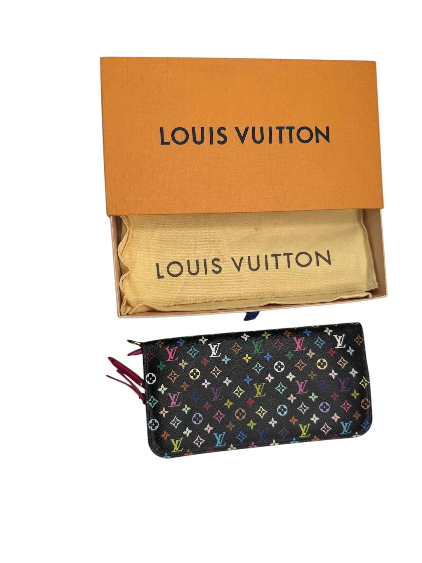 PRE-OWNED LV Black Multicolor Canvas Insolite Wallet