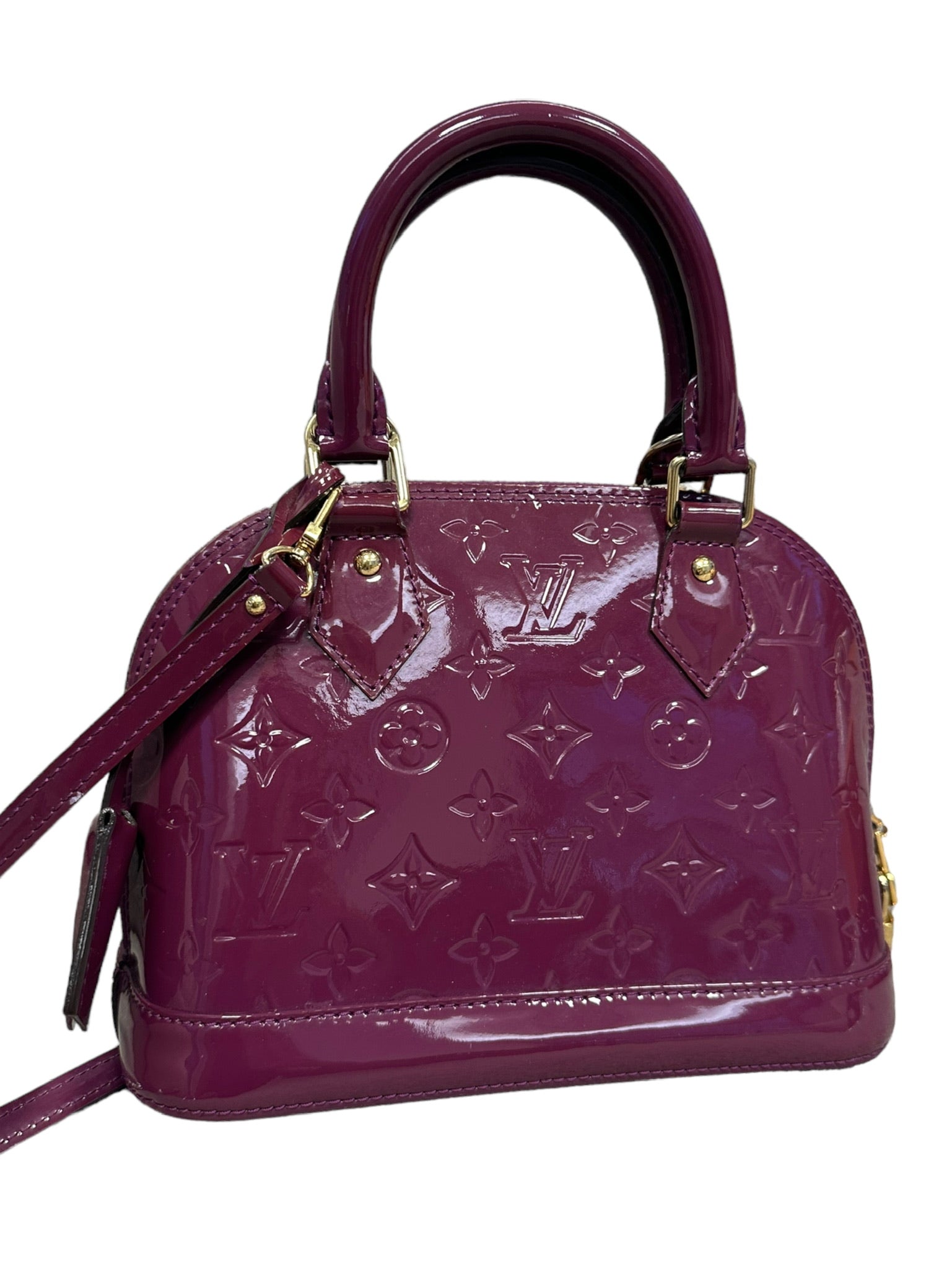 LOUIS VUITTON - Alma BB de charol morado