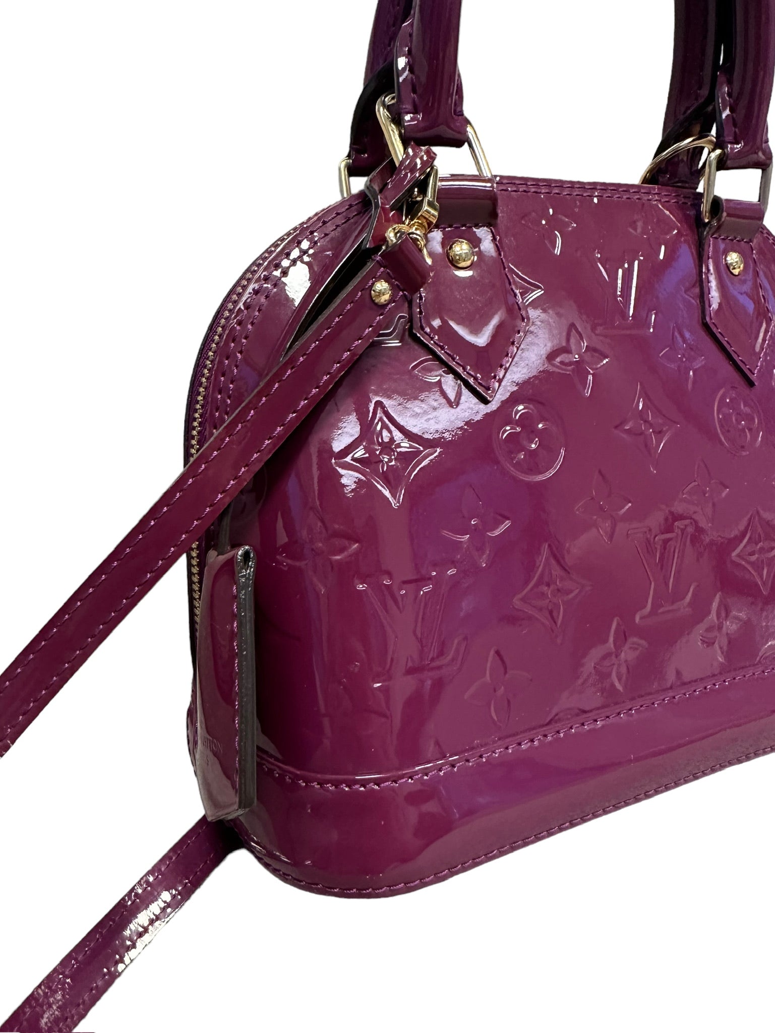 LOUIS VUITTON - Alma BB de charol morado