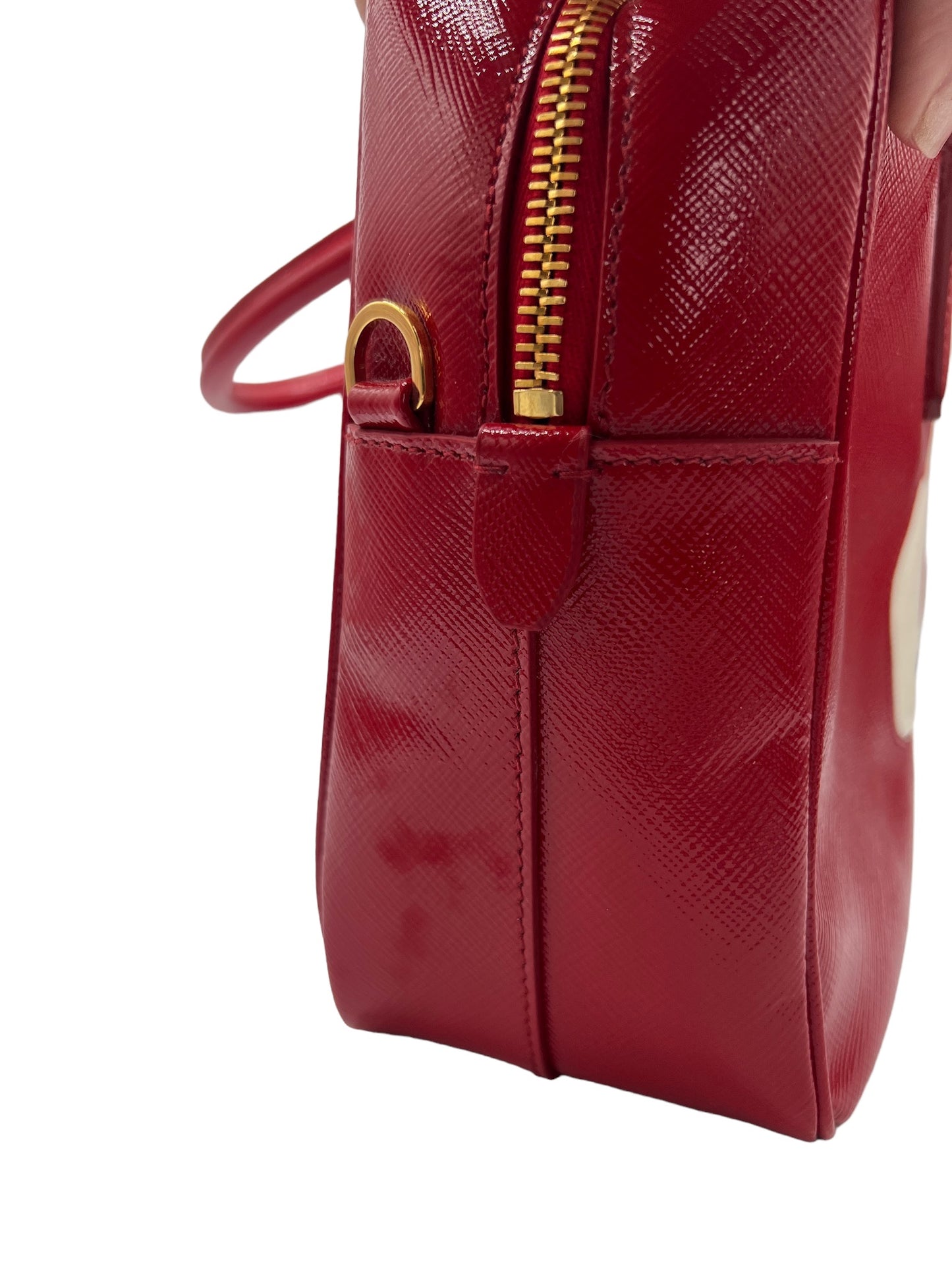 PRADA - Red Patent Leather Handbag