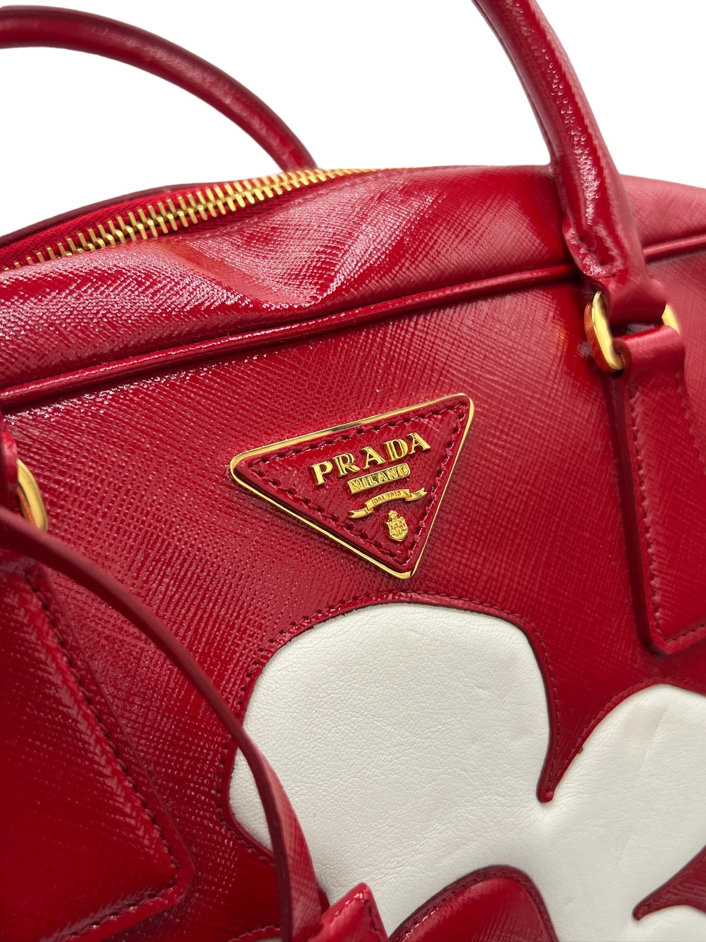 PRADA - Red Patent Leather Handbag