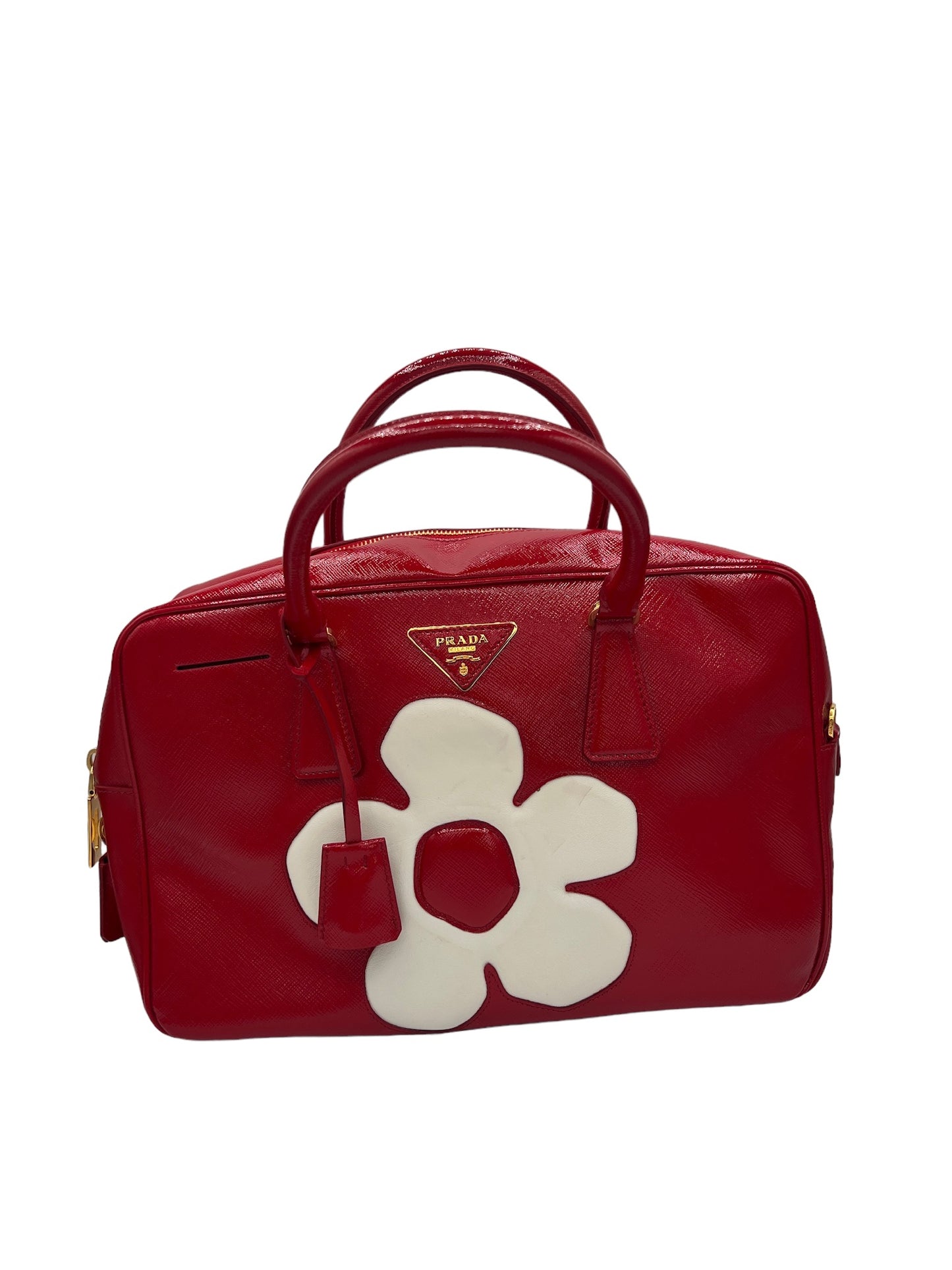 PRADA - Red Patent Leather Handbag