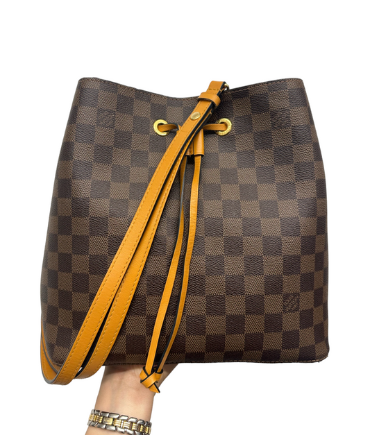 LOUIS VUITTON - Saffron Damier Ebene Canvas NeoNoe