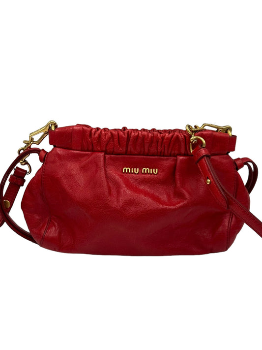 MIU MIU - Red Leather Shoulder Bag