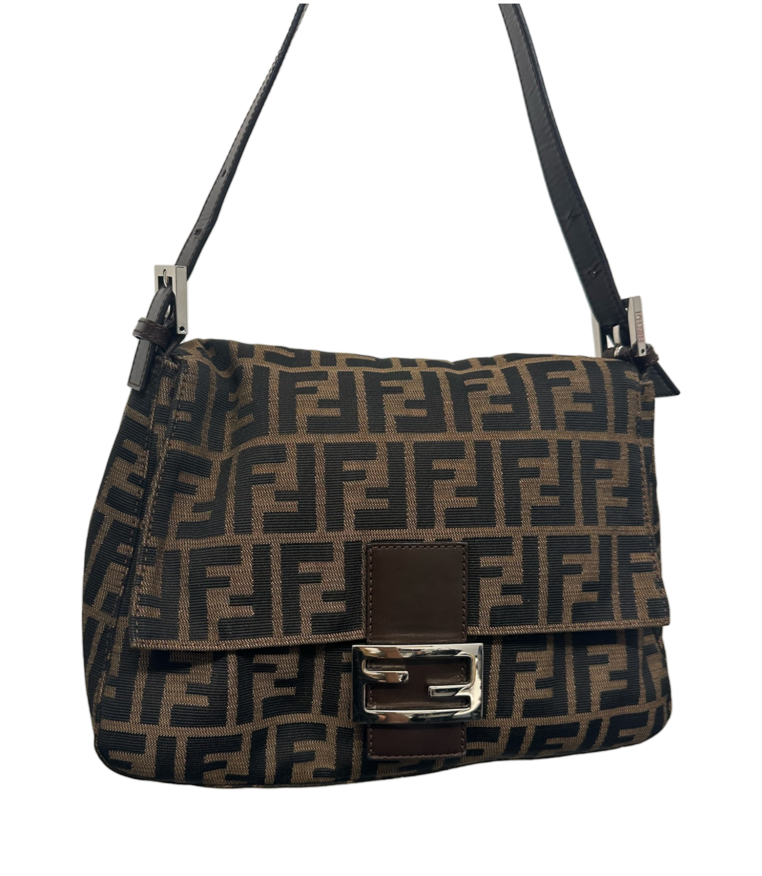 FENDI - Tobacco Zucca Canvas Mamma Baguette