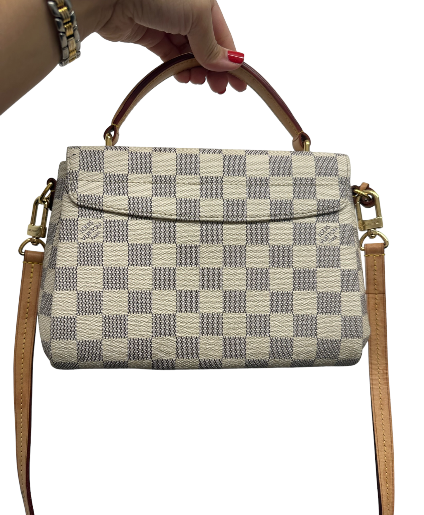 LOUIS VUITTON - Damier Azur Canvas Croisette Bag