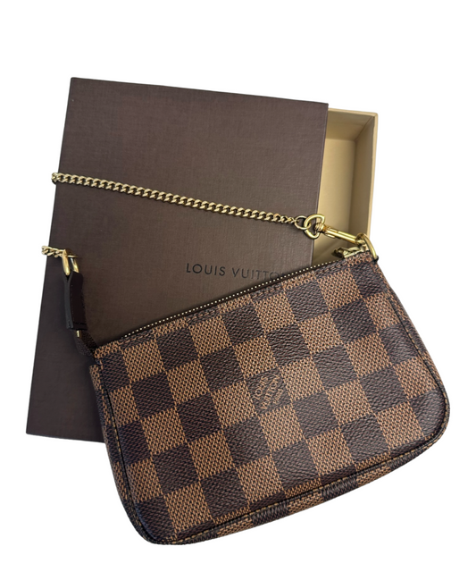 LOUIS VUITTON - Damier Ebene Mini Pochette Accessories