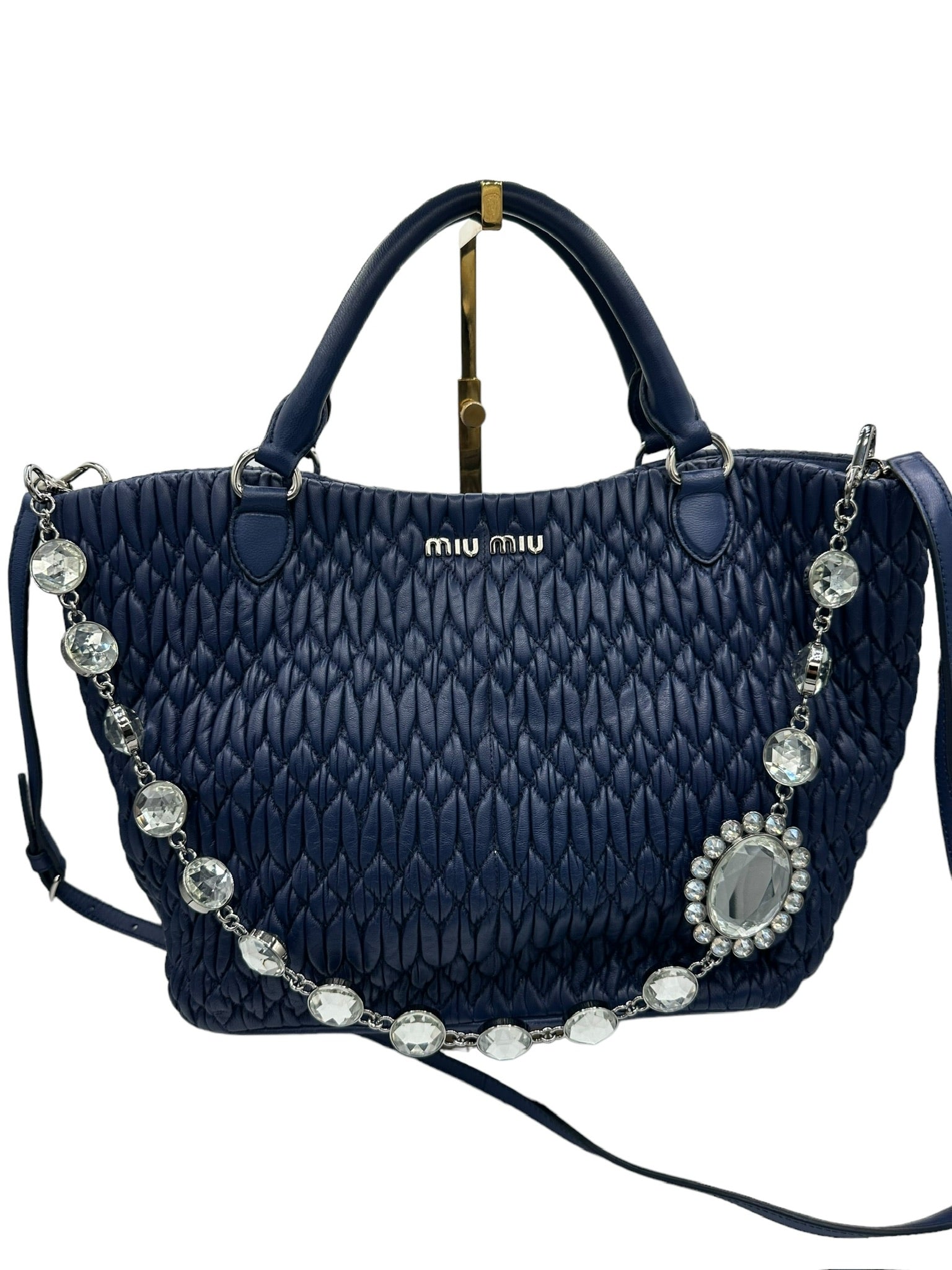 MIU MIU - Nappa Crystal Hobo Tote Bag