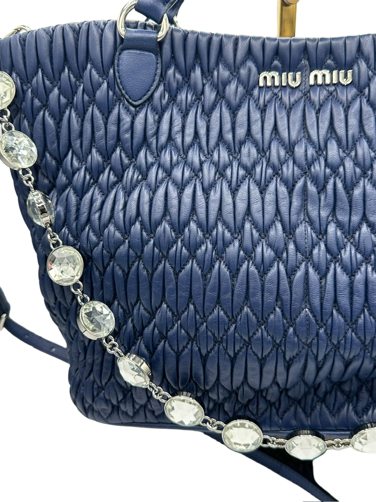 MIU MIU - Nappa Crystal Hobo Tote Bag