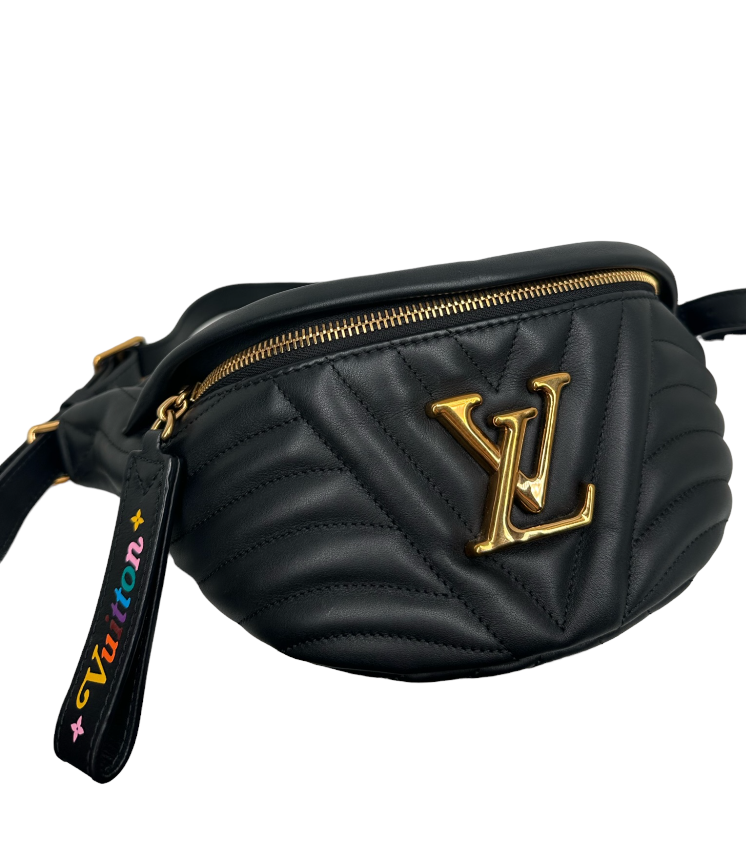 black lv bum bag