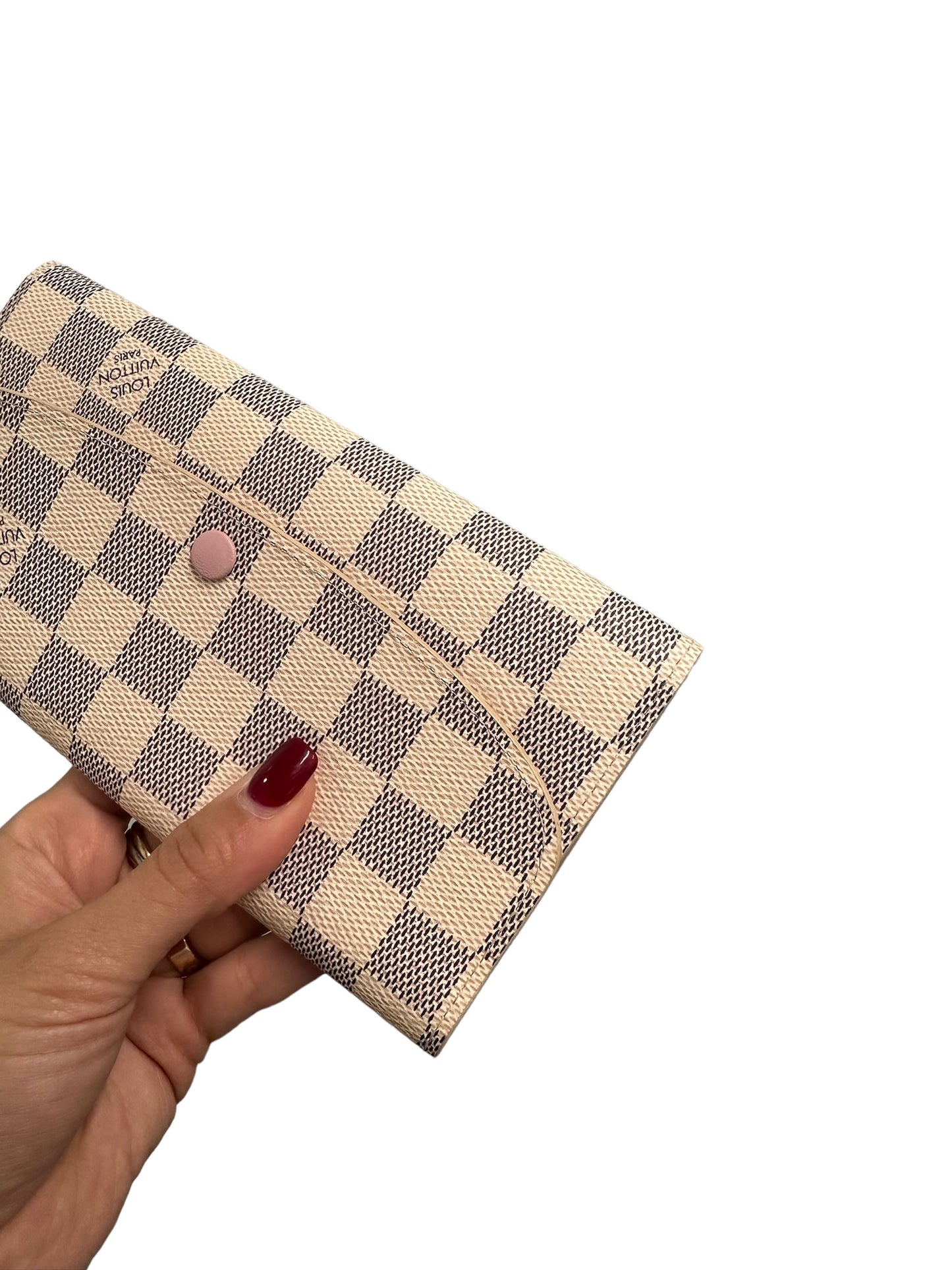 LOUIS VUITTON - Rose Ballerine Damier Azur Canvas Emilie Wallet