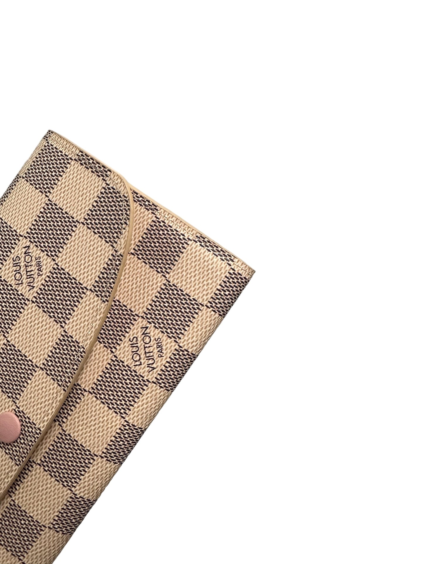 LOUIS VUITTON - Rose Ballerine Damier Azur Canvas Emilie Wallet