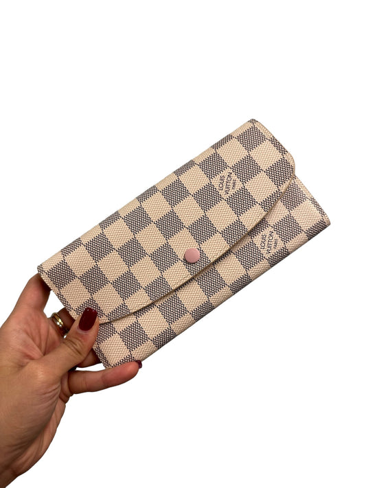 LOUIS VUITTON - Rose Ballerine Damier Azur Canvas Emilie Wallet