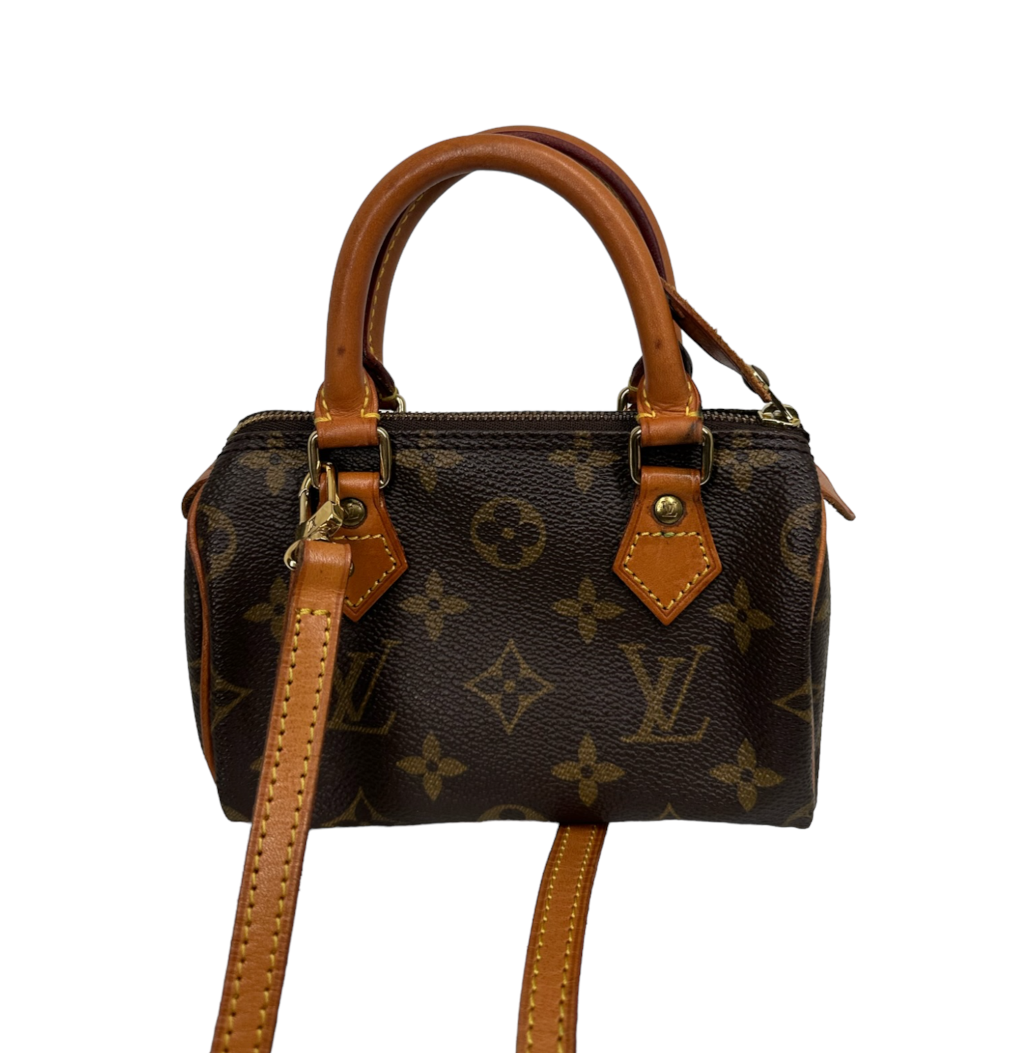 LOUIS VUITTON - Bolso Nano Speedy de lona con monograma