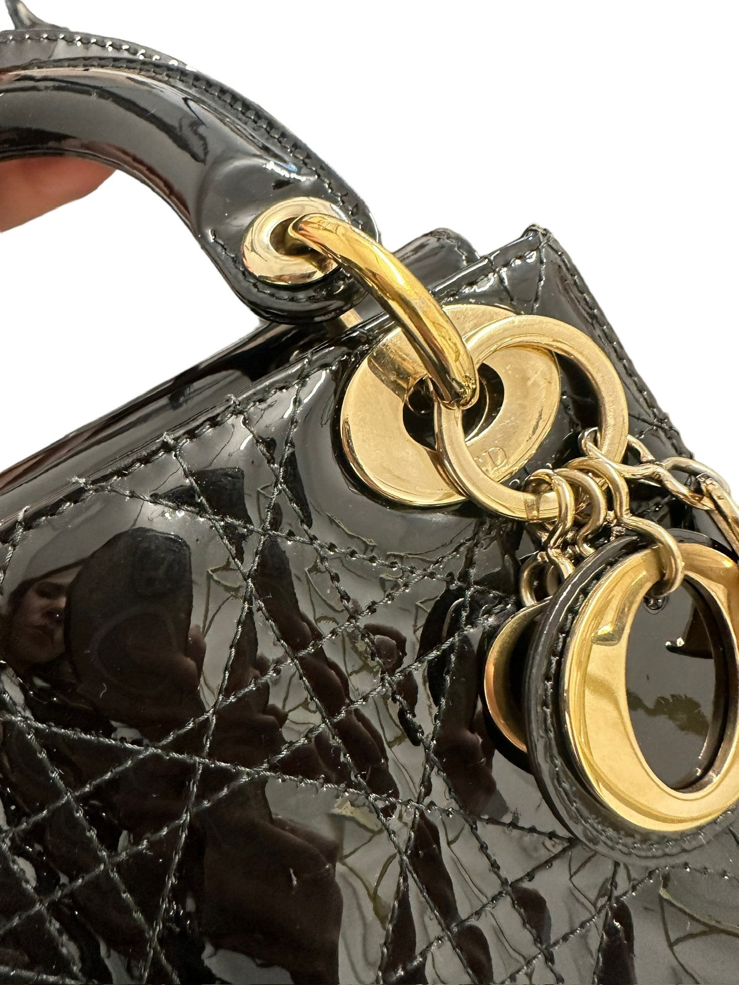 DIOR - Black Patent Lady Dior