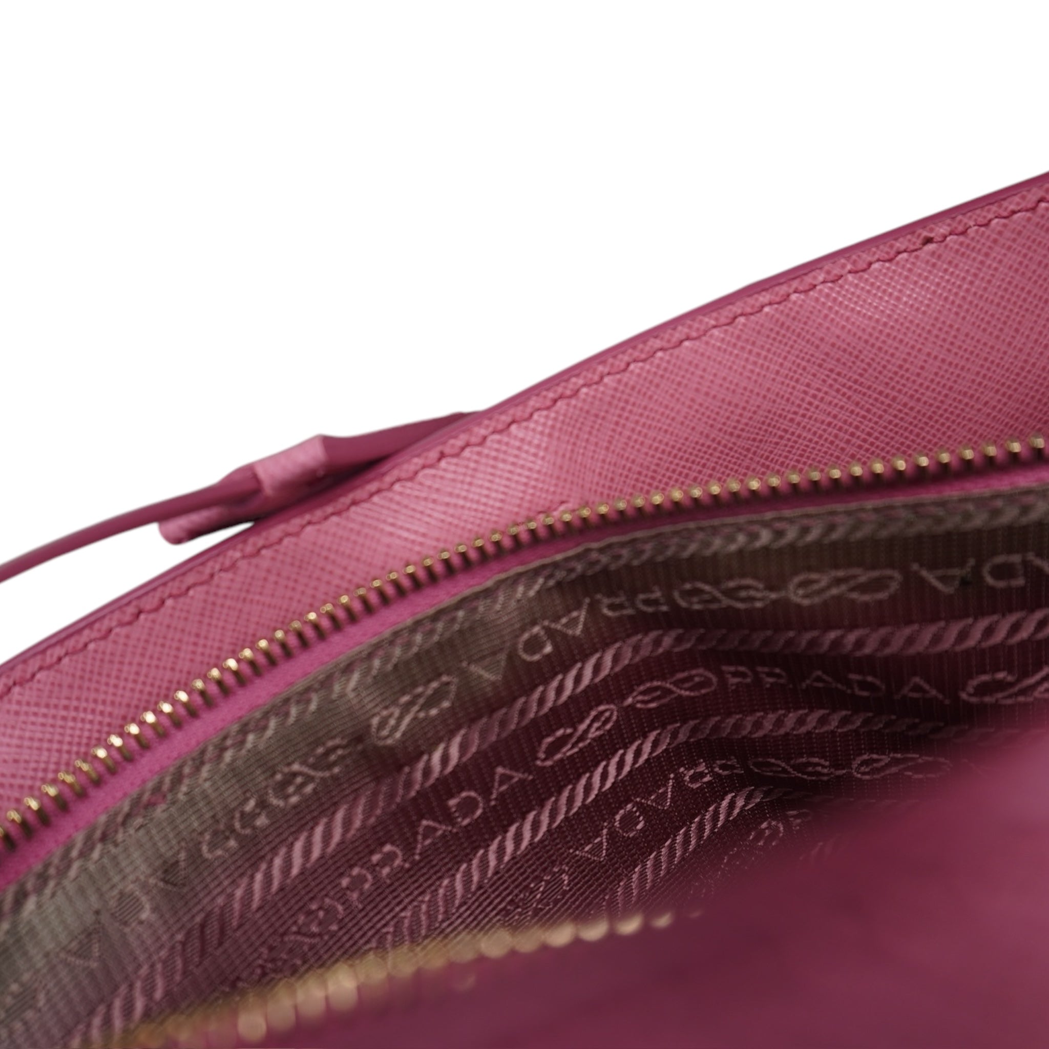 PRE-OWNED Galleria Pink Saffiano Leather Satchel Shoulder Bag