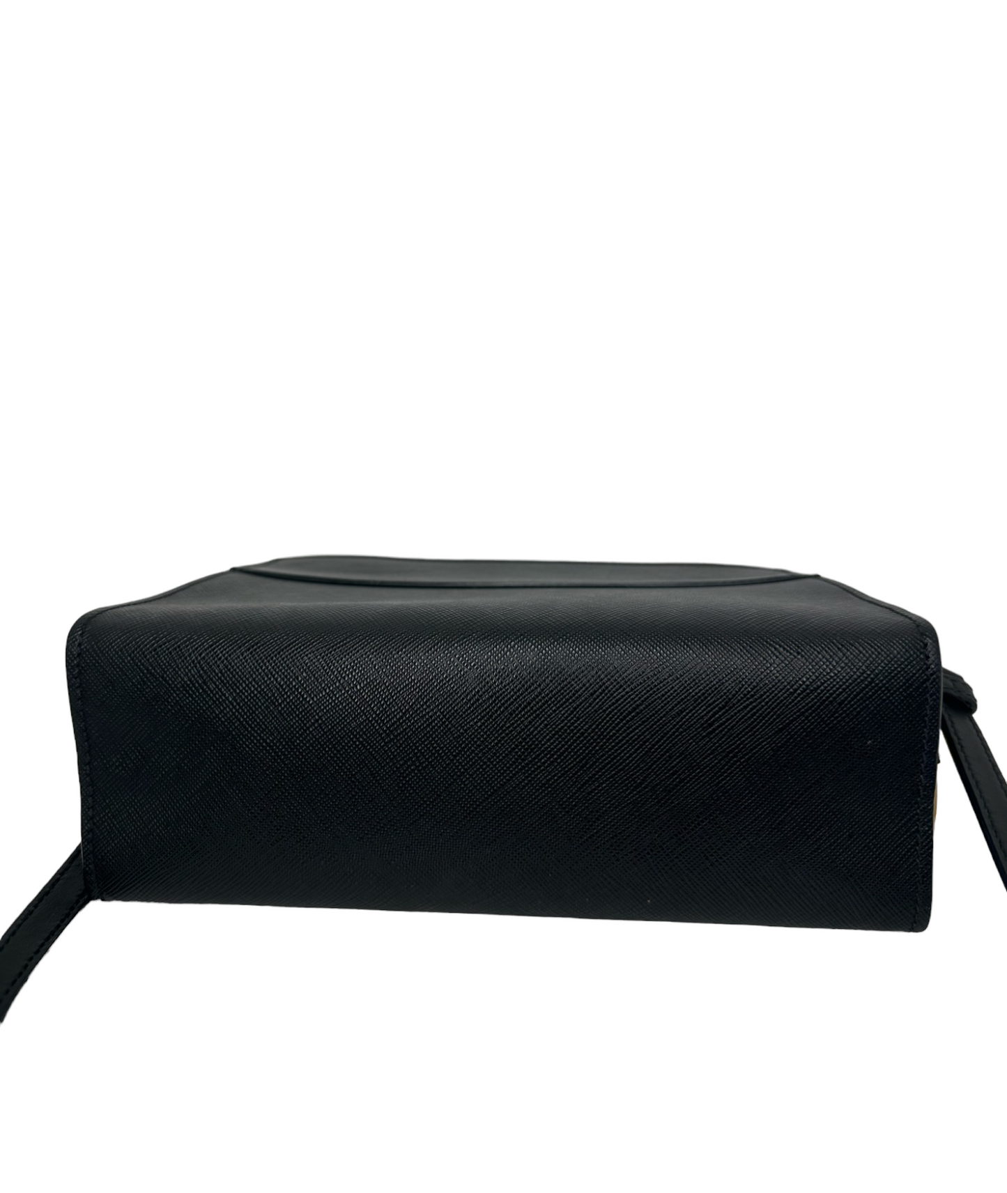 PRADA - Black Saffiano Esplanade Crossbody Bag