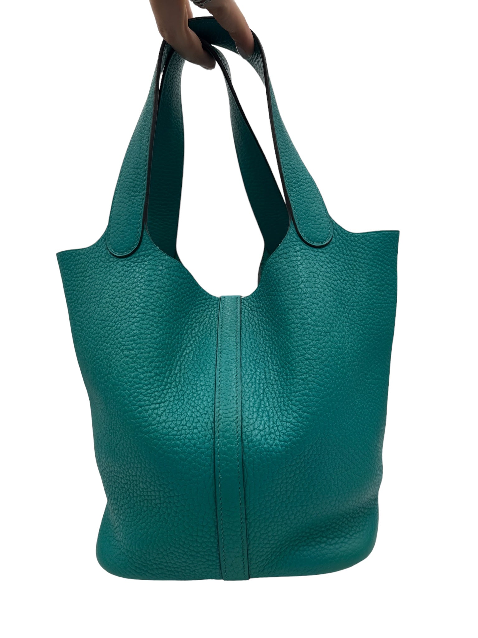 PRE-OWNED Blue Clemence Picotin Lock 18 Handbag