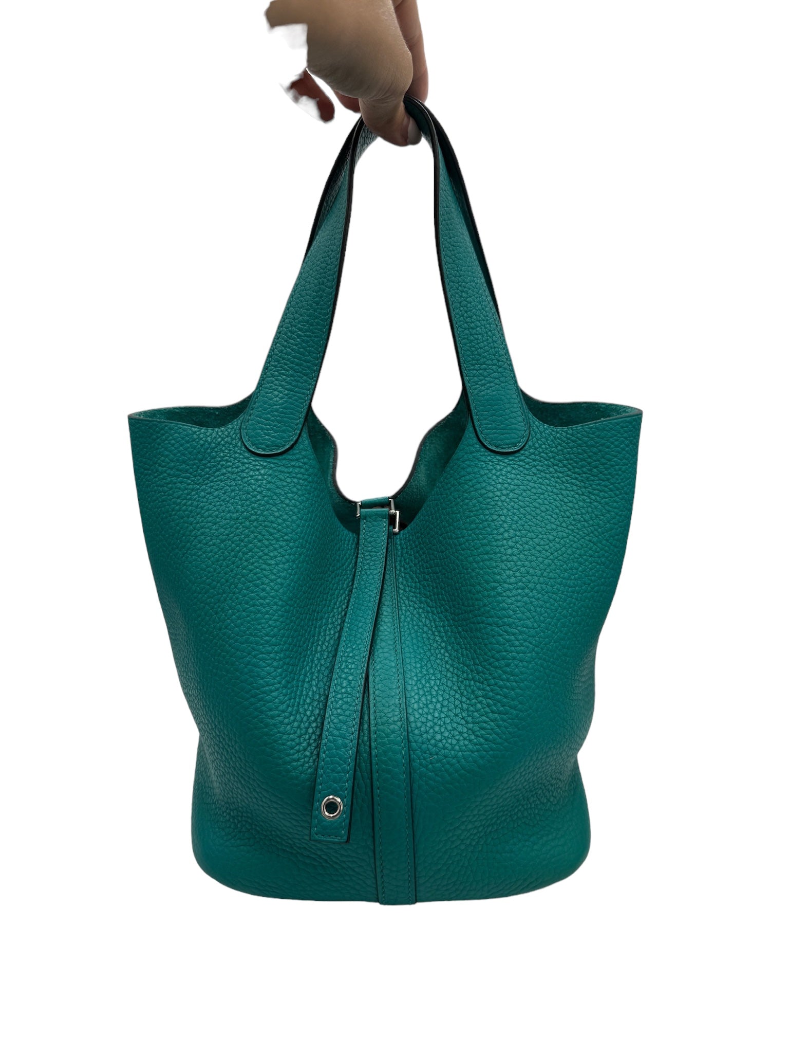 PRE-OWNED Blue Clemence Picotin Lock 18 Handbag
