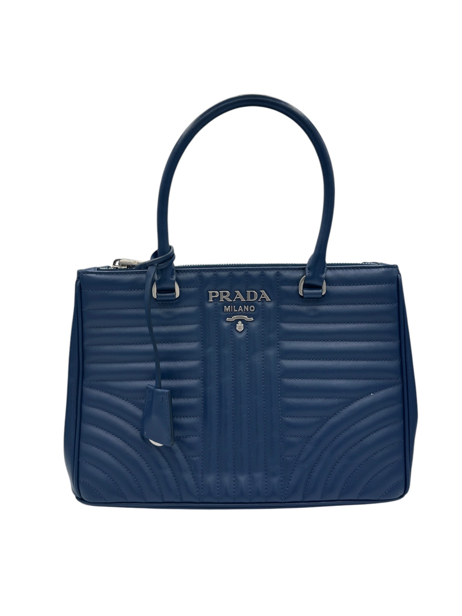 Bolso de hombro Diagramme de piel de becerro azul de segunda mano