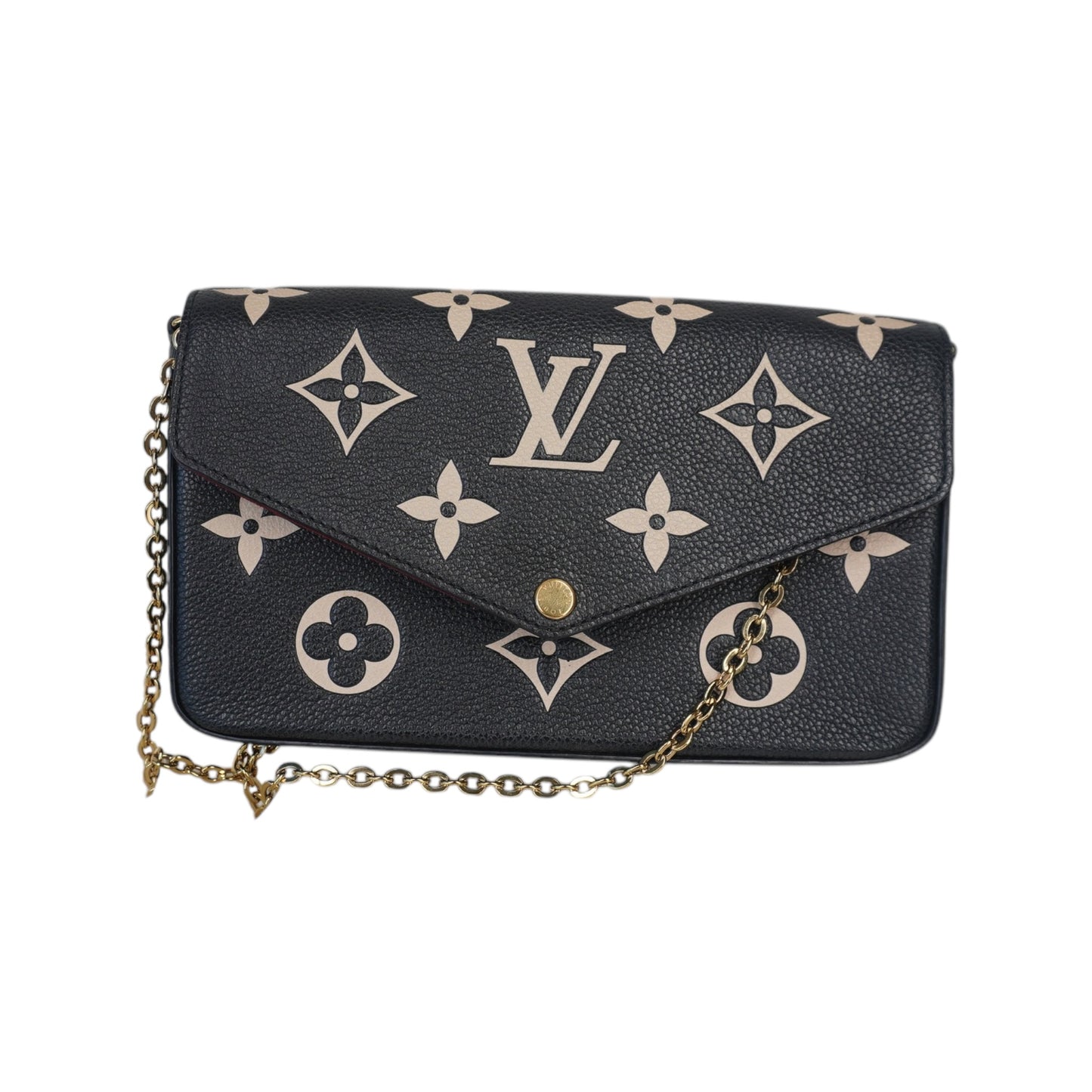 PRE-OWNED LV Empreinte Giant Monogram Bicolor Felicie Pochette Crossbody Bag